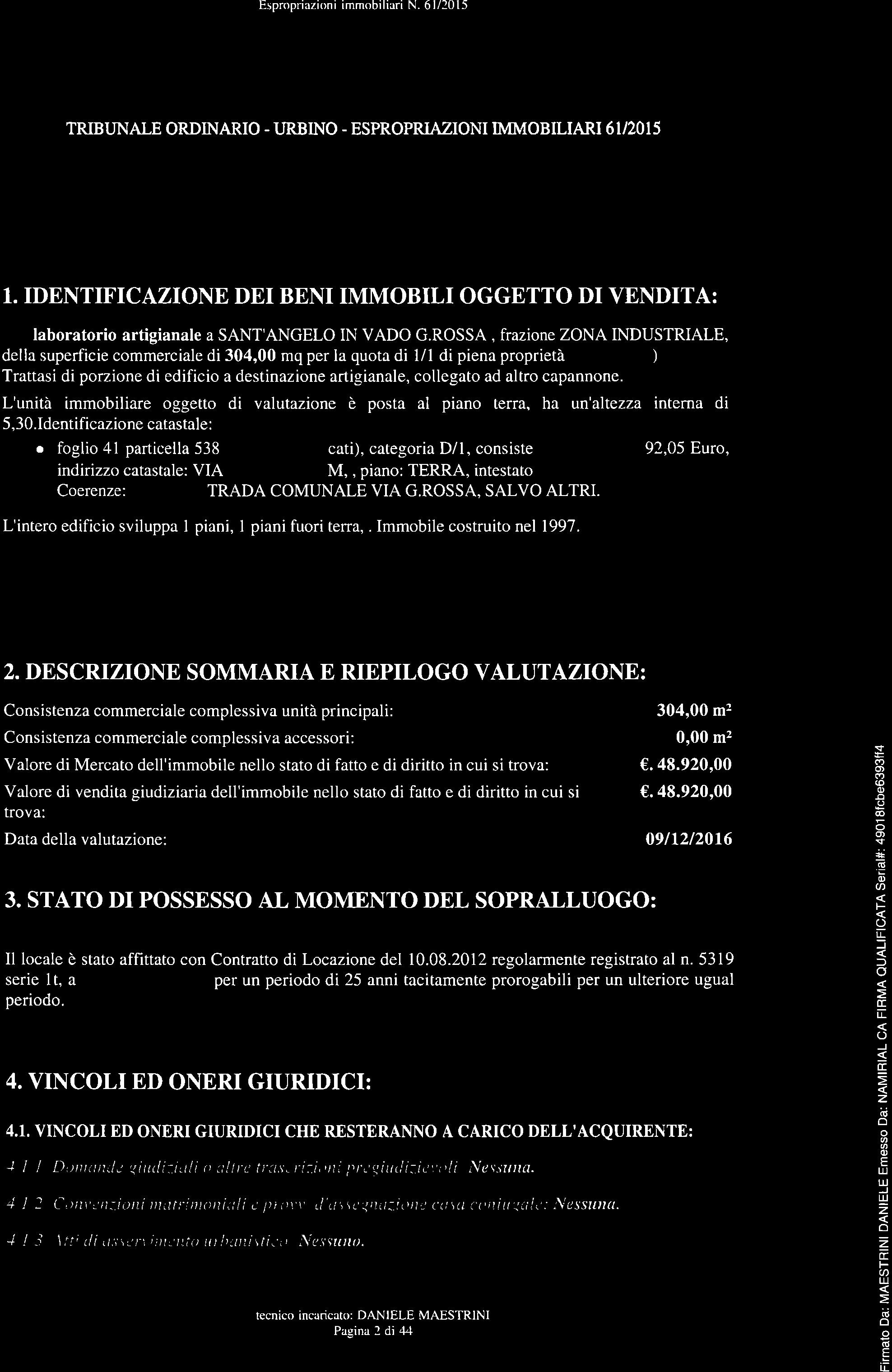 immobile attivita commerciale all'asta in Via Guido Rossa - Zona Industriale  - 61048 Sant'Angelo in Vado (PU) - 5