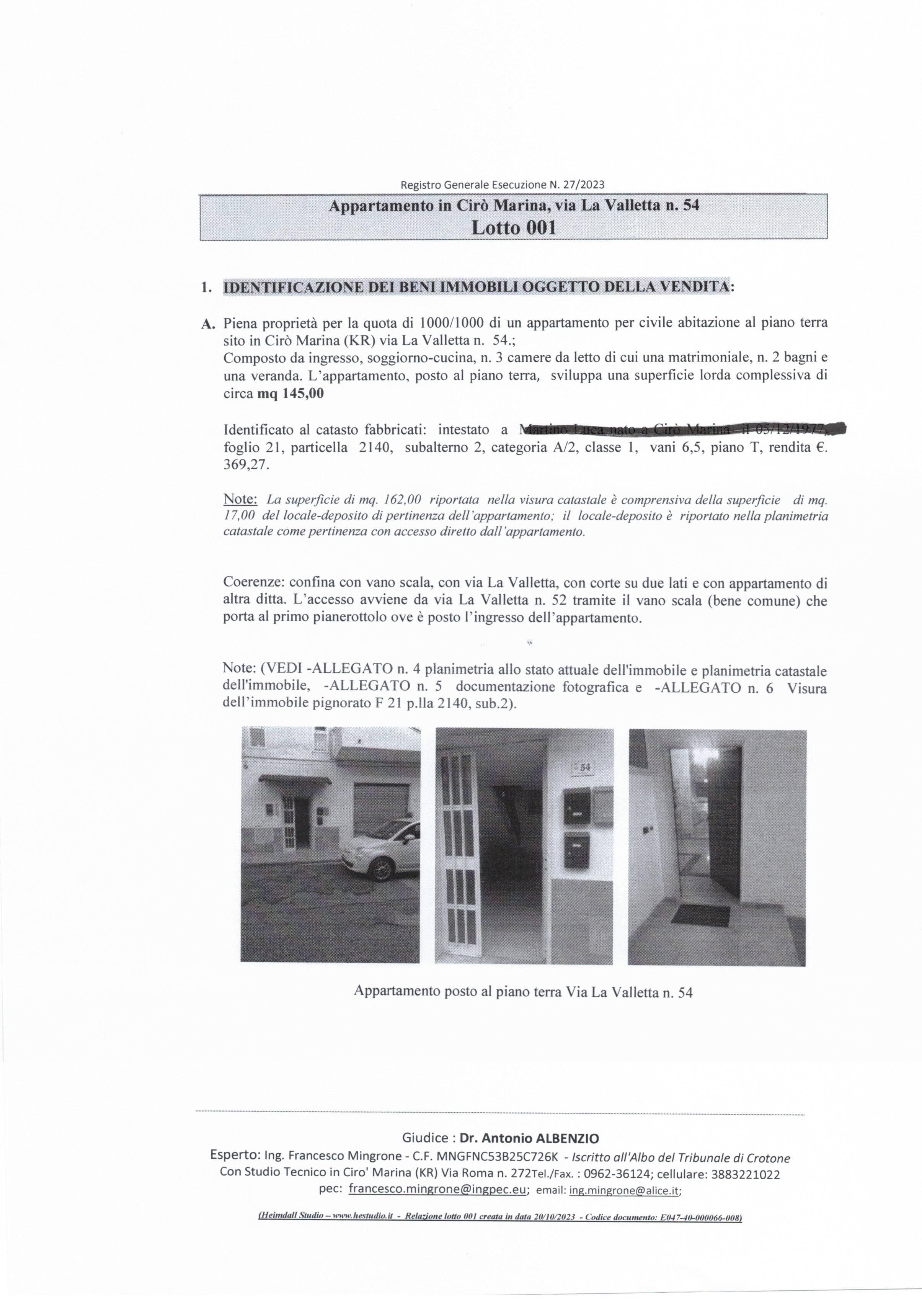 immobile appartamento all'asta in Via La Valletta n54 - 88811 Cirò Marina (KR) - 2