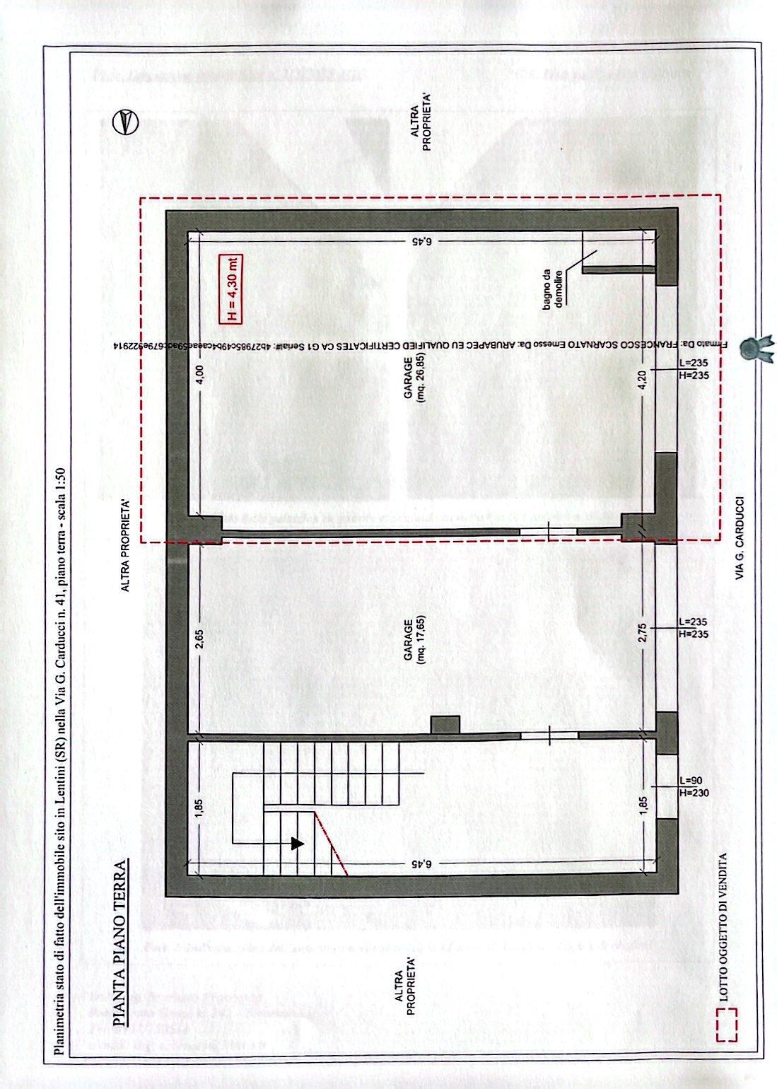 immobile garage all'asta in Via Giosuè Carducci, 41, 96016 Lentini SR, Italia Lentini, Siracusa - 3