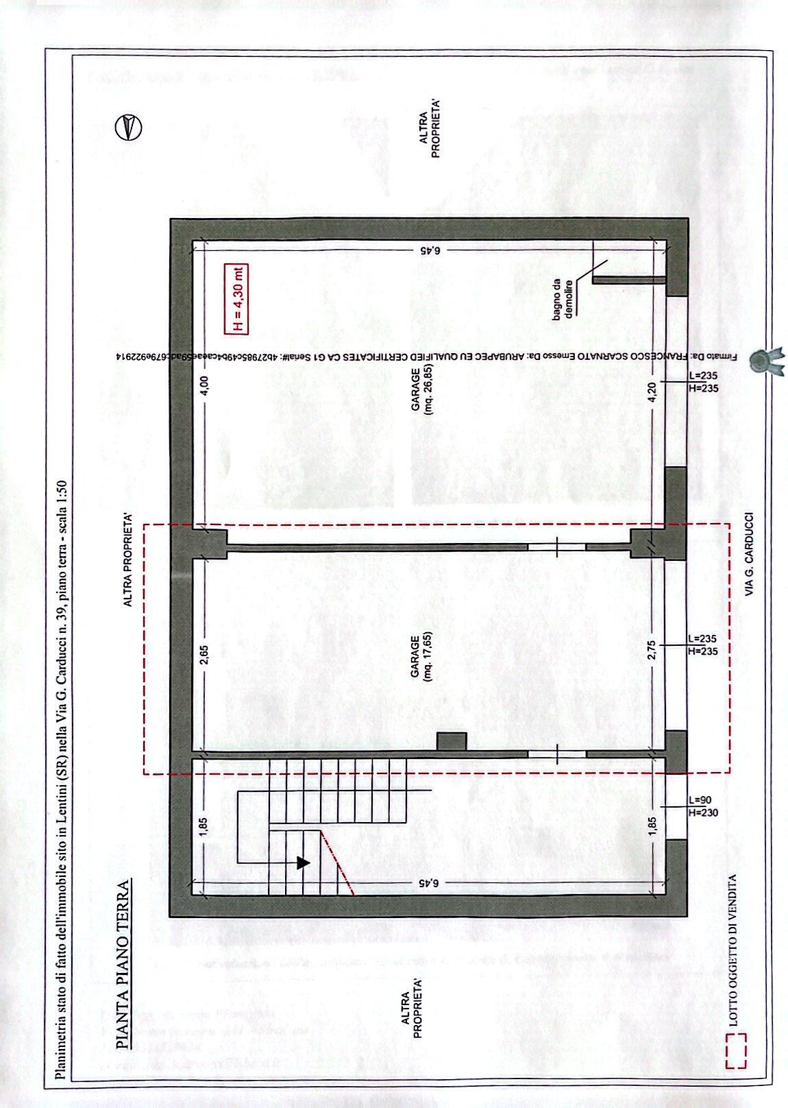 immobile garage all'asta in Via Giosuè Carducci, 39, 96016 Lentini SR, Italia Lentini, Siracusa - 3
