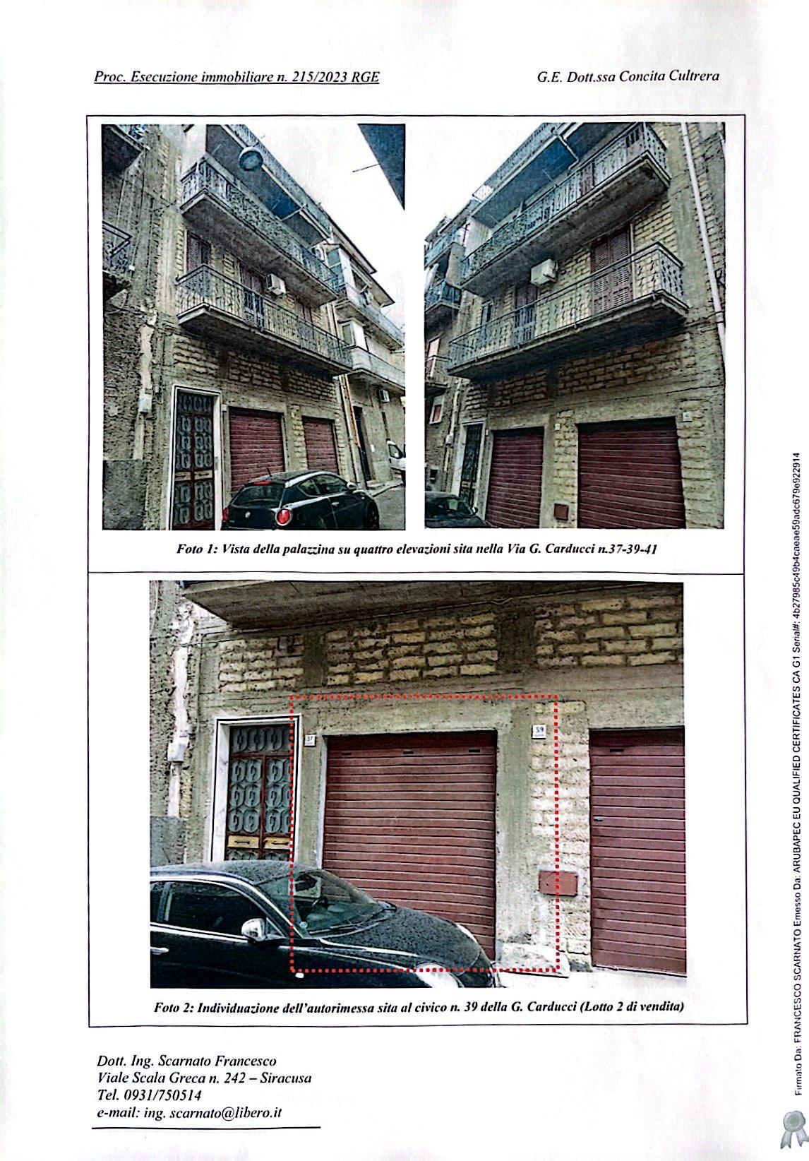 immobile garage all'asta in Via Giosuè Carducci, 39, 96016 Lentini SR, Italia Lentini, Siracusa - 1