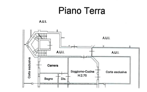 planimetria APPARTAMENTO ALL'ASTA IN VIA SONDRIO, GESSATE (MI) - 1