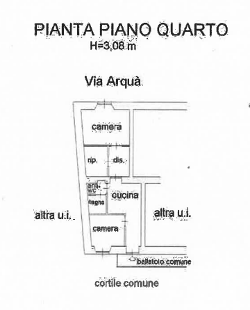planimetria APPARTAMENTO ALL'ASTA IN VIA ARQUÀ, MILANO (MI) - 1