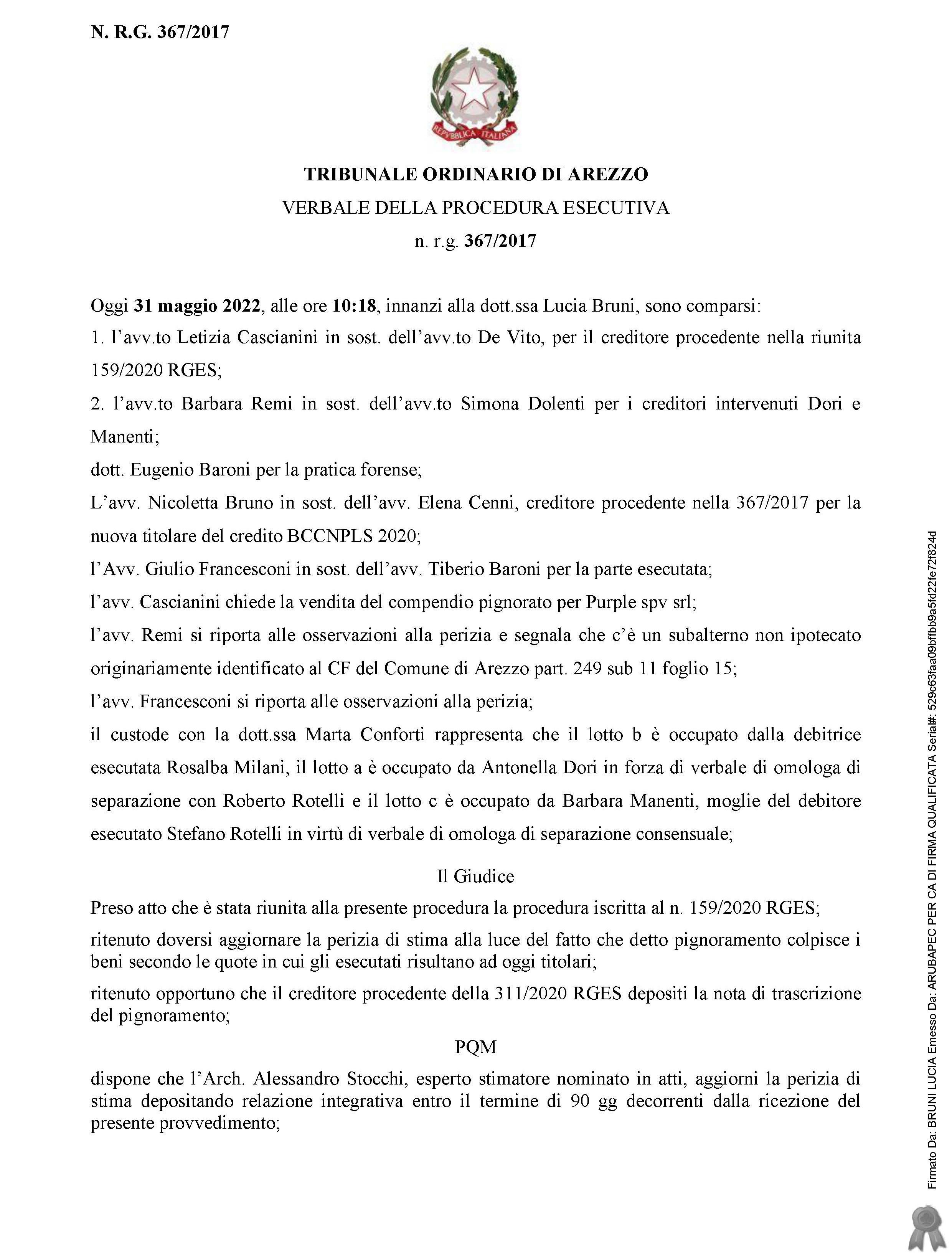 immobile appartamento all'asta in Loc Chiassa Superiore n 230 C - 52100 Arezzo (AR) - 2