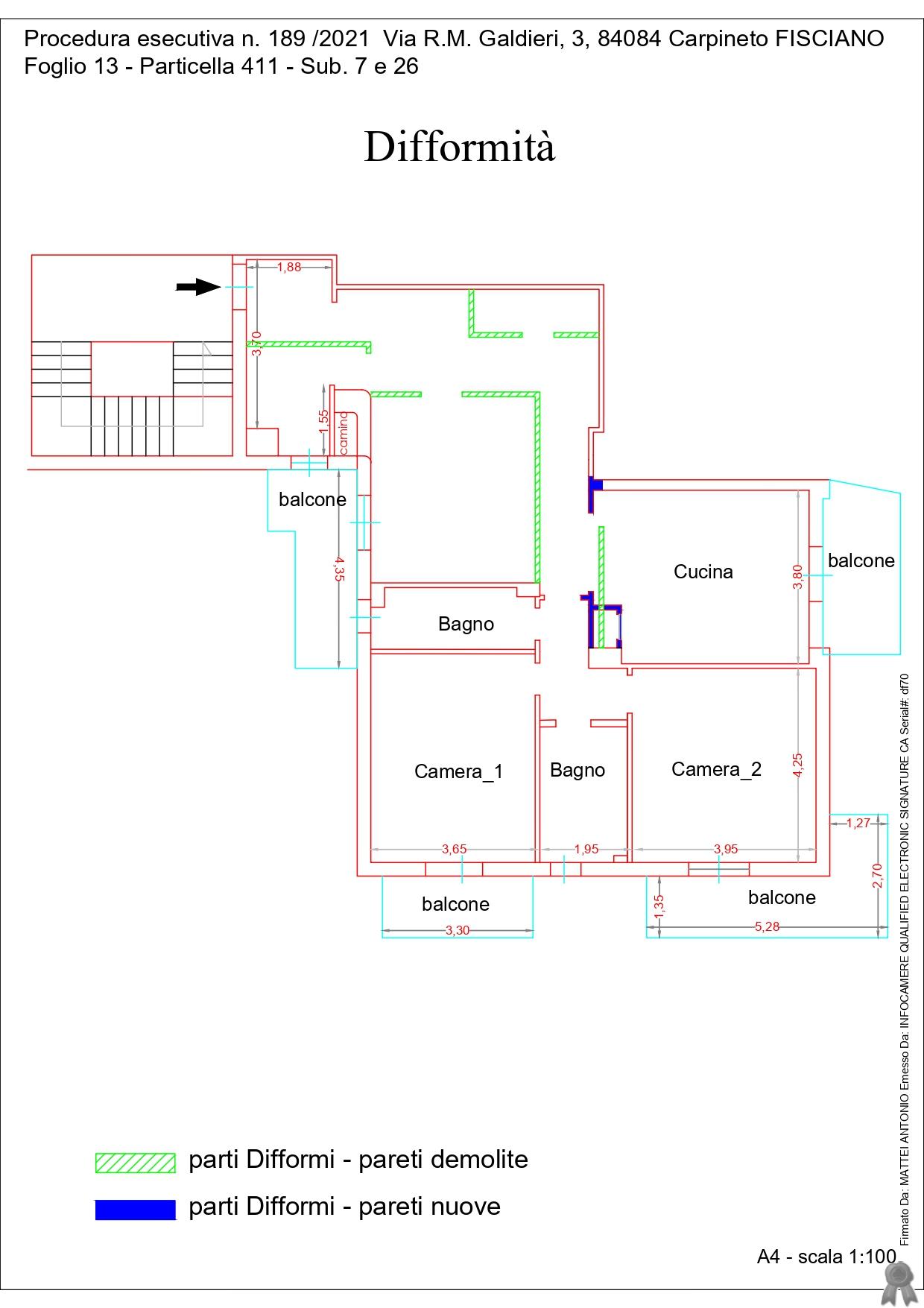 immobile appartamento all'asta in Via Raffaele Maria Galdieri, n 3 - 84084 Fisciano (SA) - 1