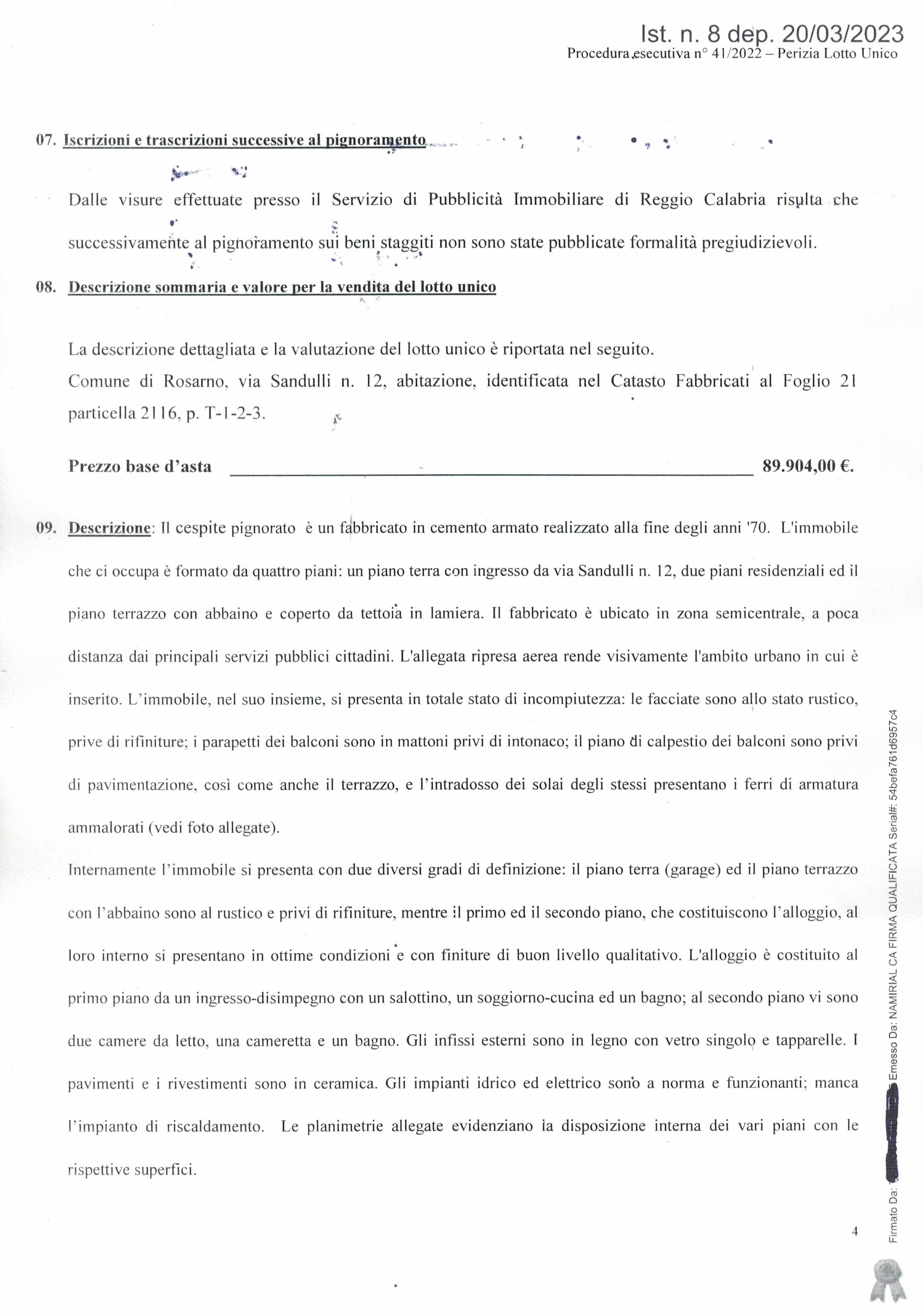 immobile appartamento all'asta in via Sandulli n 12 - 89025 Rosarno (RC) - 5