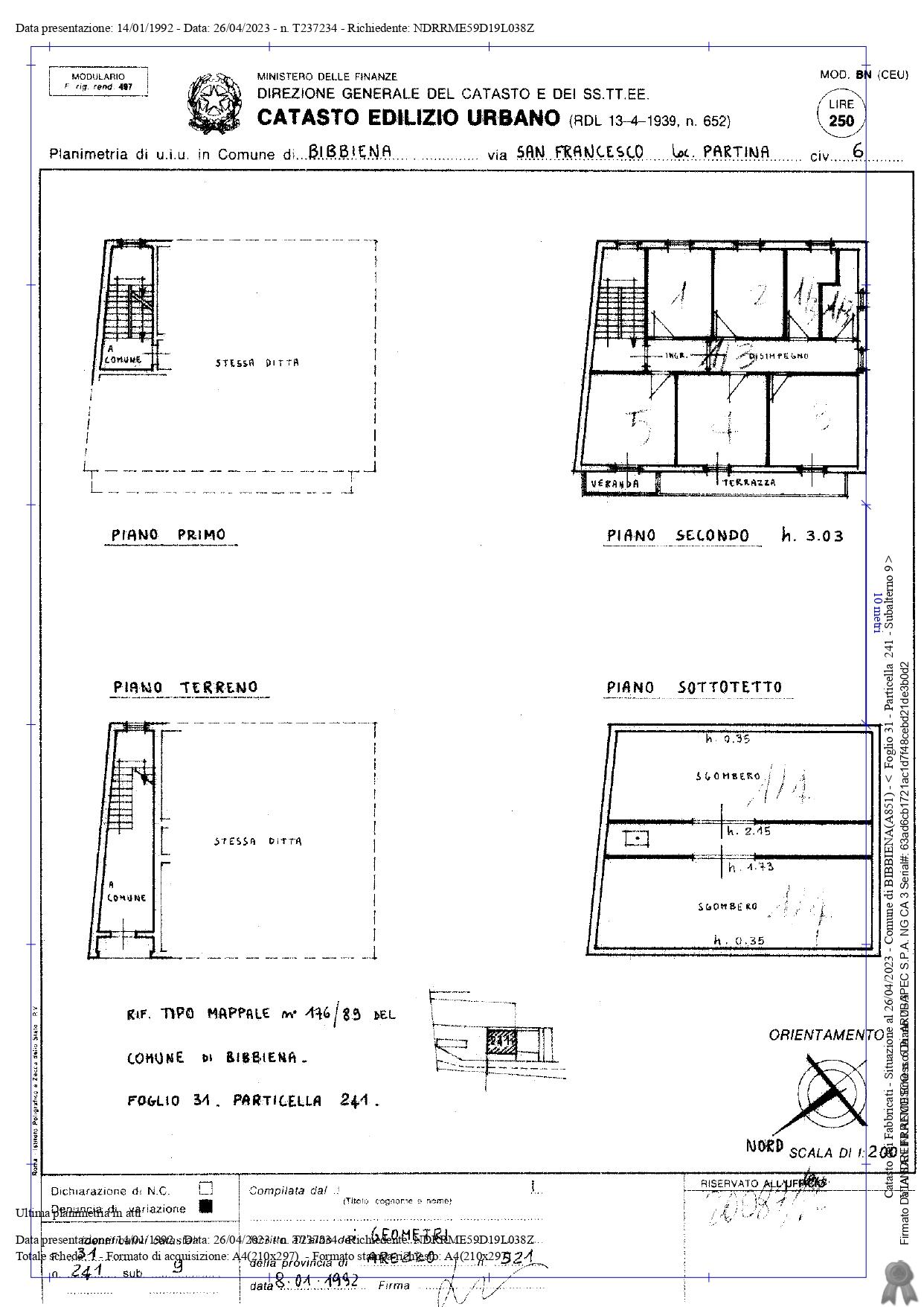 immobile appartamento all'asta in Via San Francesco n 6,  Loc Partina - Bibbiena (AR) - 1