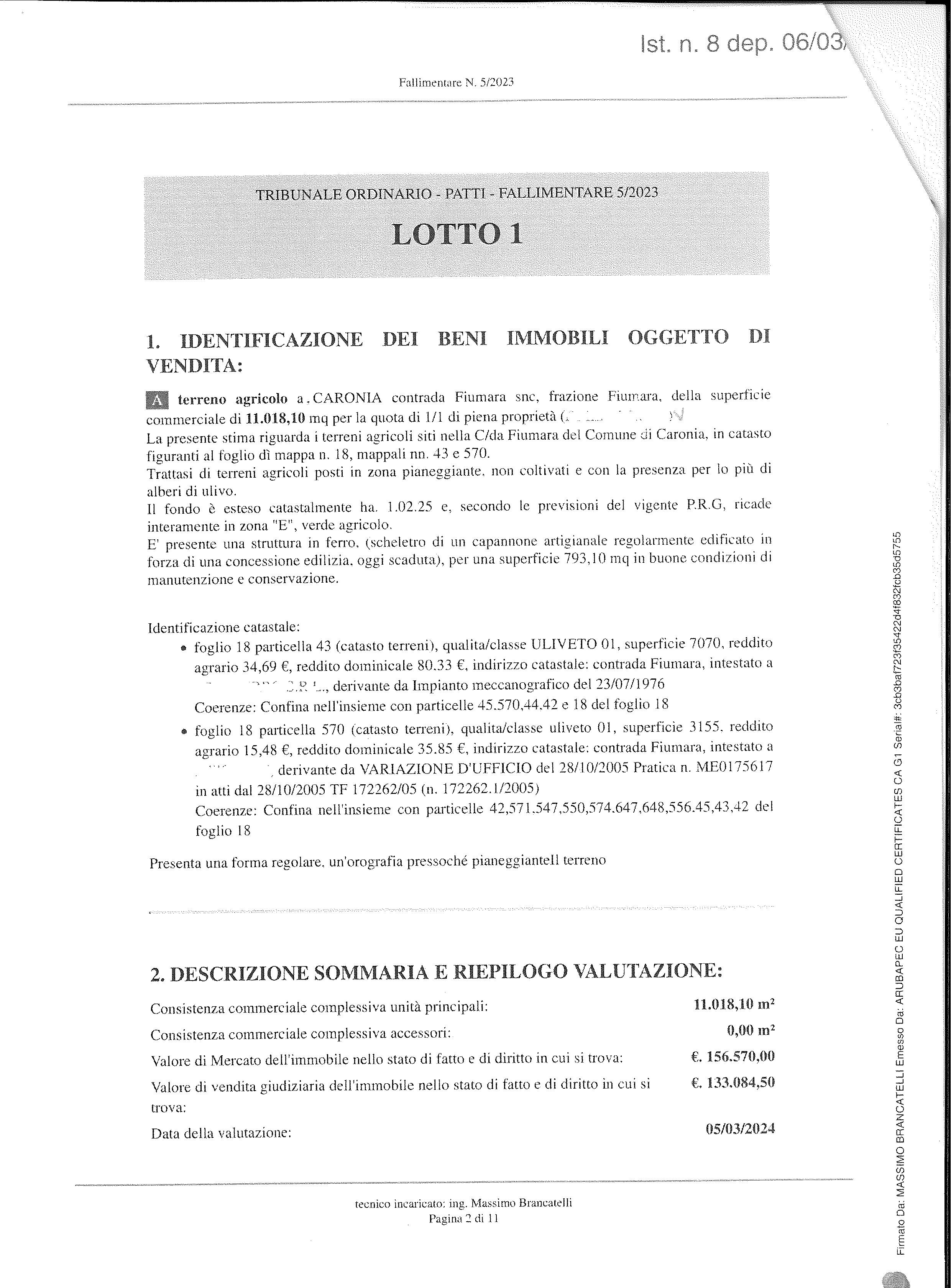 immobile terreno all'asta in Contrà Fiumara  snc - 98072 Caronia (ME) - 2