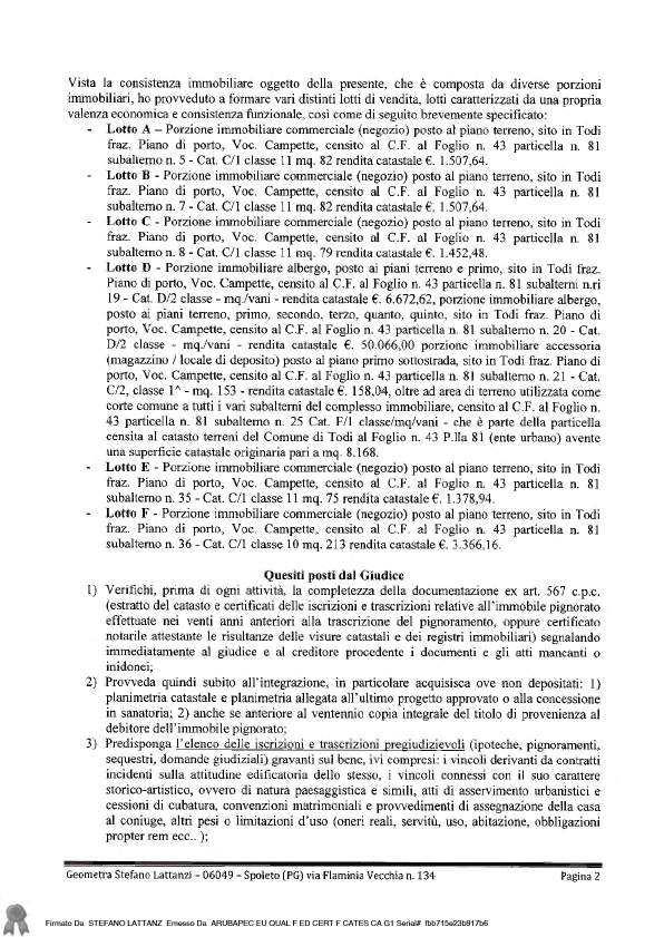 immobile negozio all'asta in Vocabolo Campette, 06059 Todi PG, Italia Todi, Perugia - 2