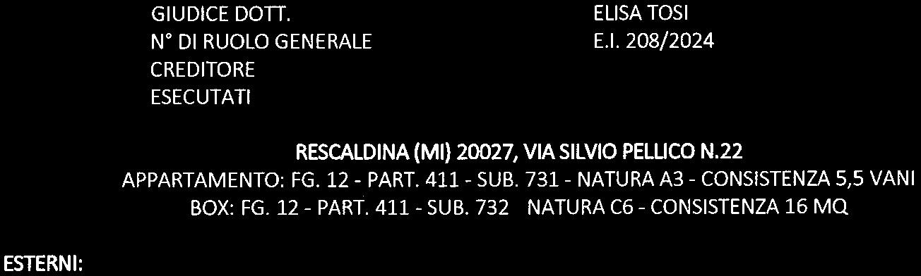 immobile appartamento all'asta in Via Silvio Pellico 22 - 20027 Rescaldina (MI) - 2