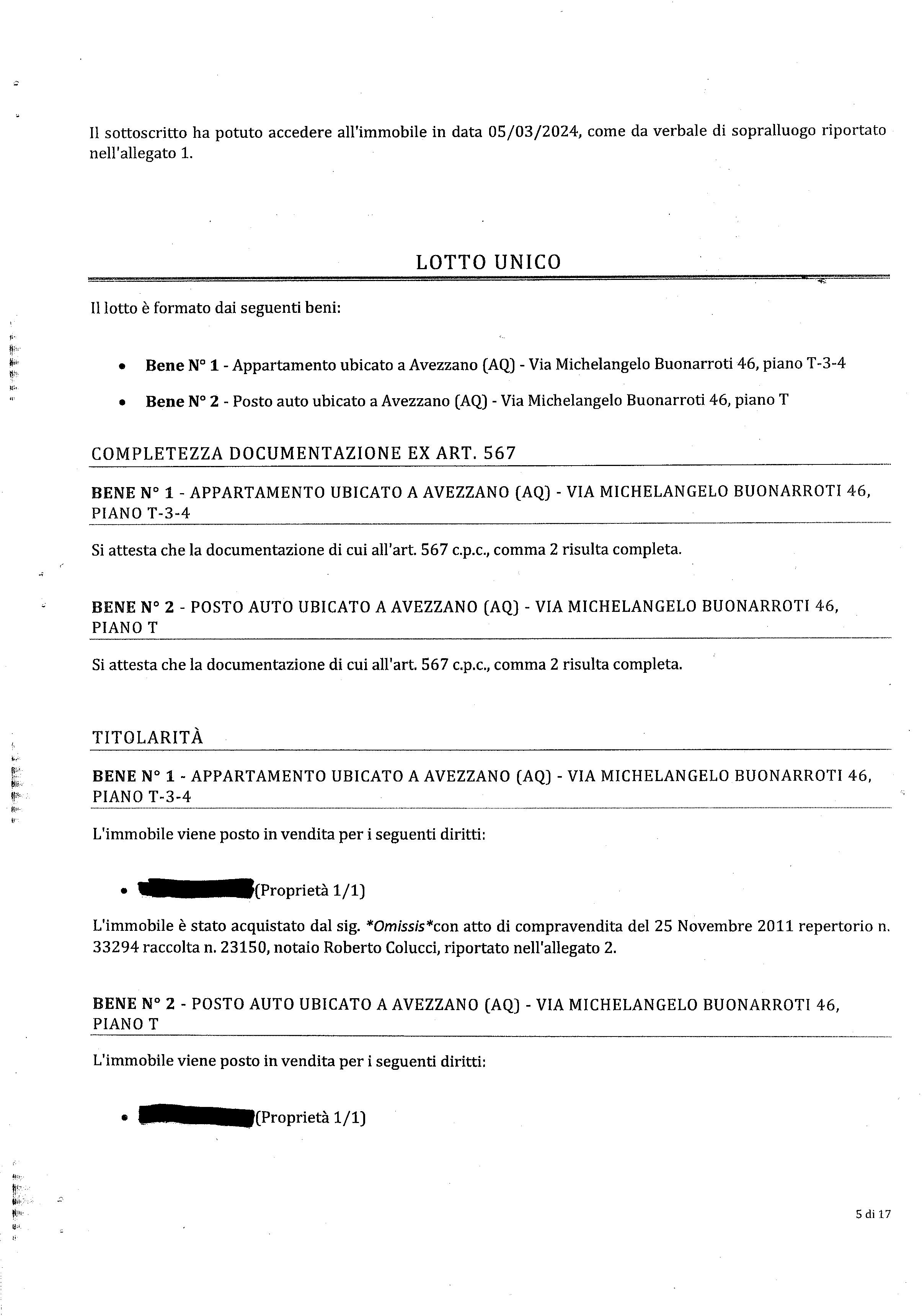 immobile appartamento all'asta in via michelangelo buonarroti 46 - 67051 Avezzano (AQ) - 4