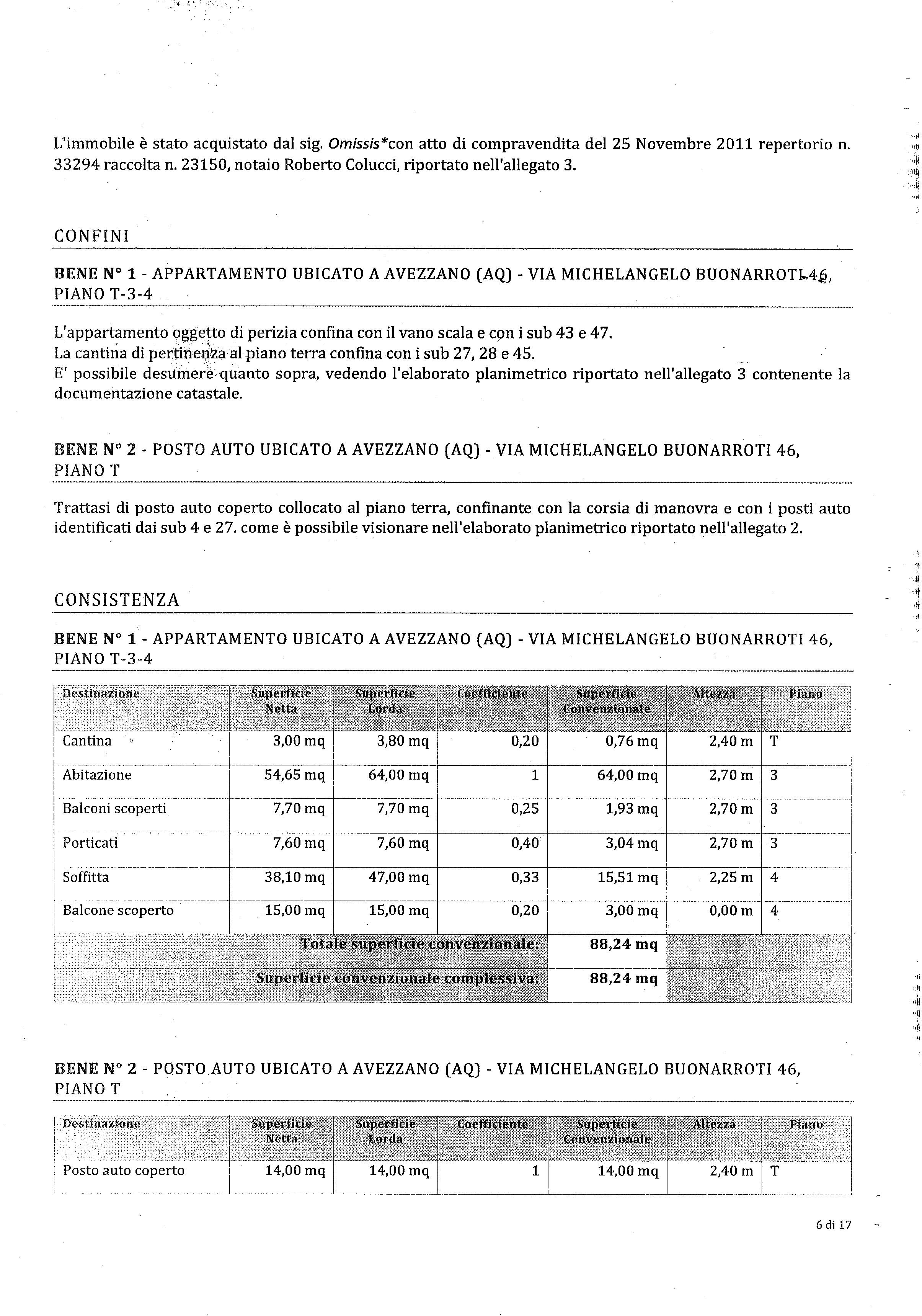 immobile appartamento all'asta in via michelangelo buonarroti 46 - 67051 Avezzano (AQ) - 5