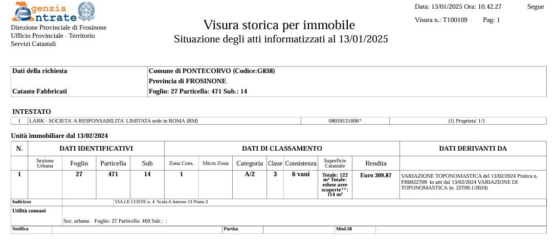 immobile appartamento all'asta in Via Le Coste - 03037 Pontecorvo (FR) - 1