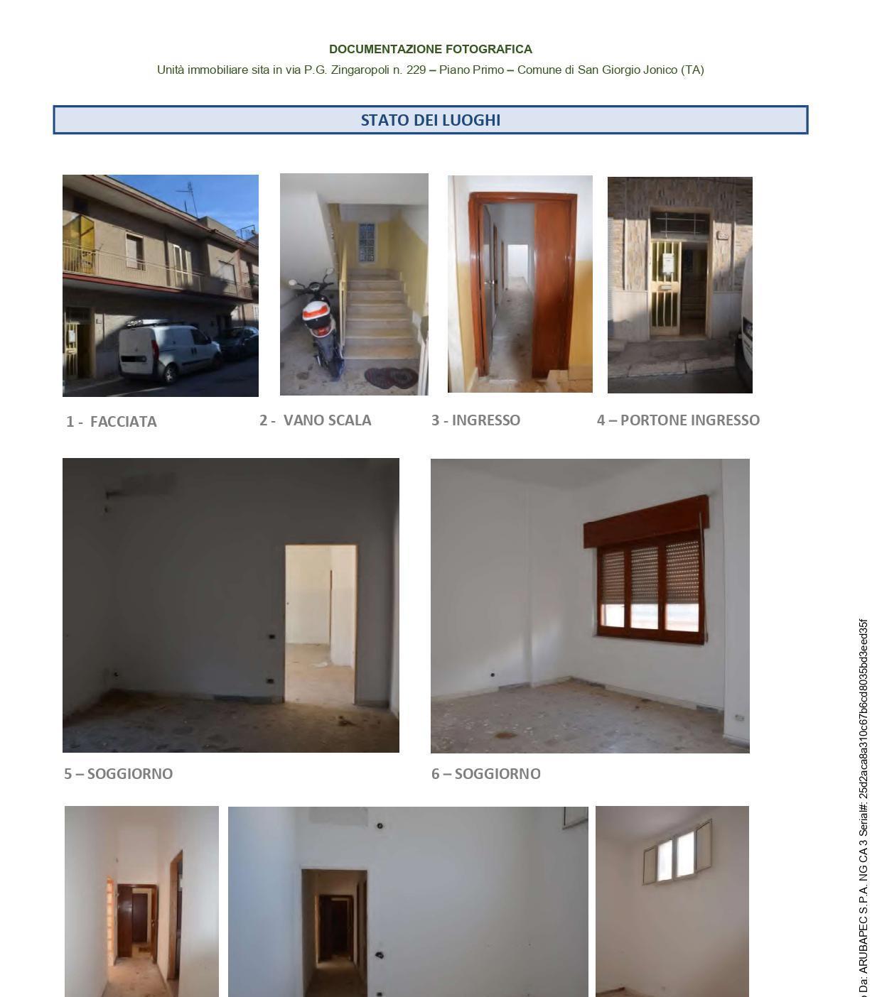 immobile appartamento all'asta in Via P G Zingaropoli, 229, 74027 San Giorgio Ionico TA, Italia San Giorgio Ionico, Taranto - 2