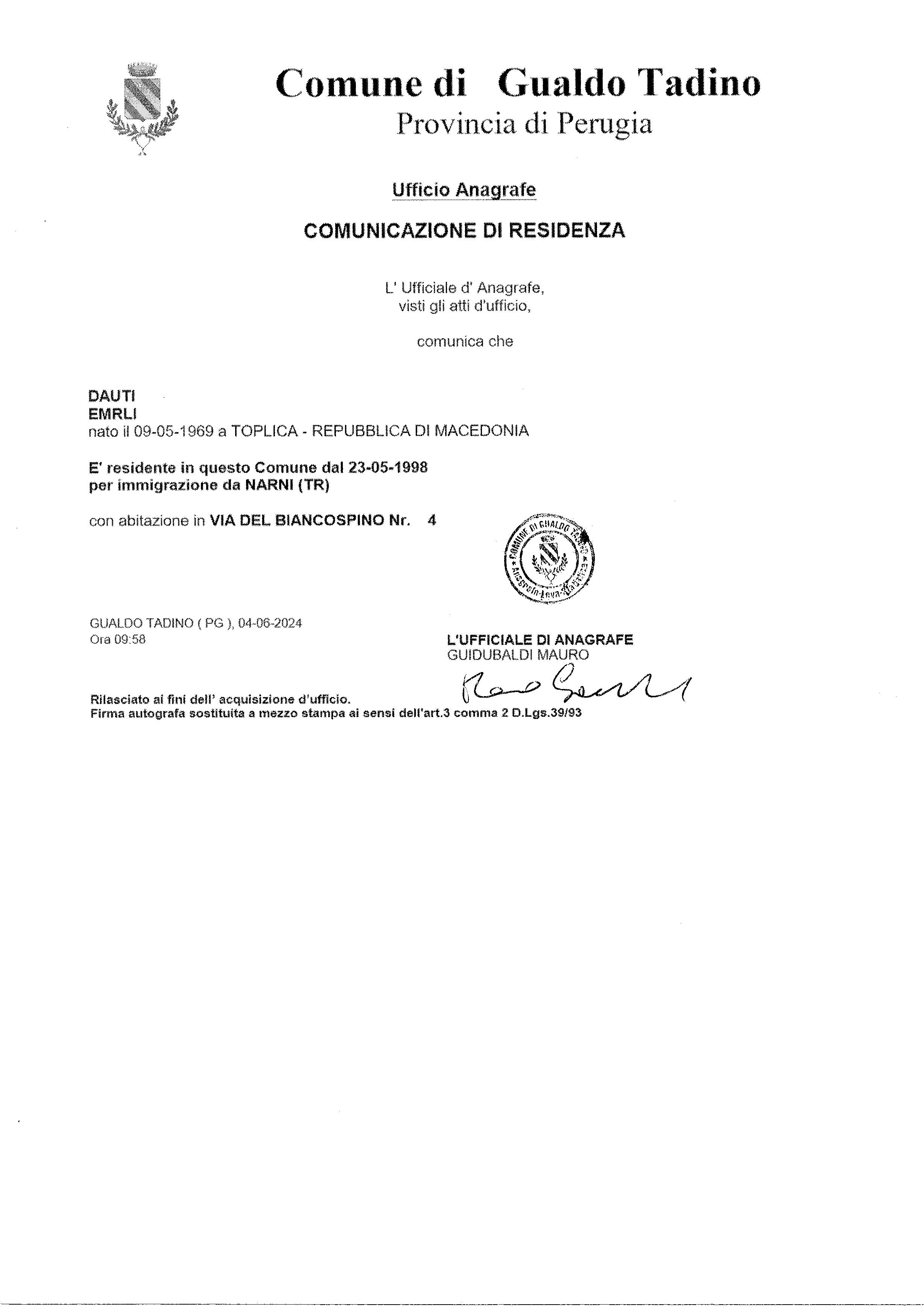 immobile appartamento all'asta in Via del Biancospino, 4, 06023 Gualdo Tadino PG, Italia Gualdo Tadino, Perugia - 1