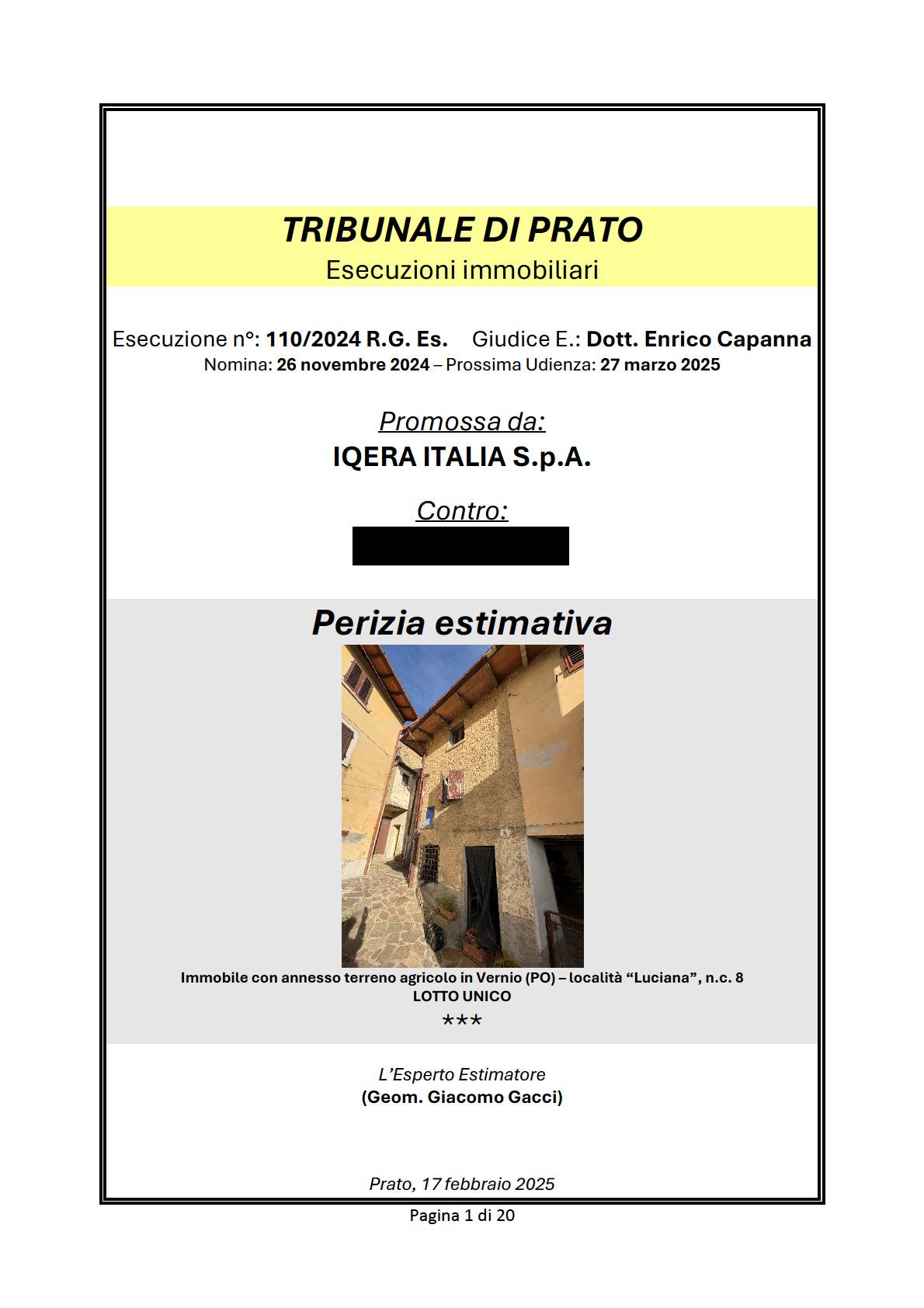 immobile appartamento all'asta in località Luciana, 59024 Luciana PO, Italia - 59024 Vernio (PO) - 1