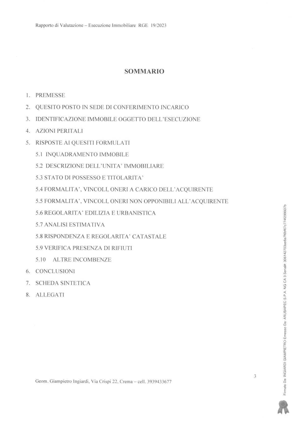 immobile appartamento all'asta in Via Fornace 10 - 26039 Vescovato (CR) - 3