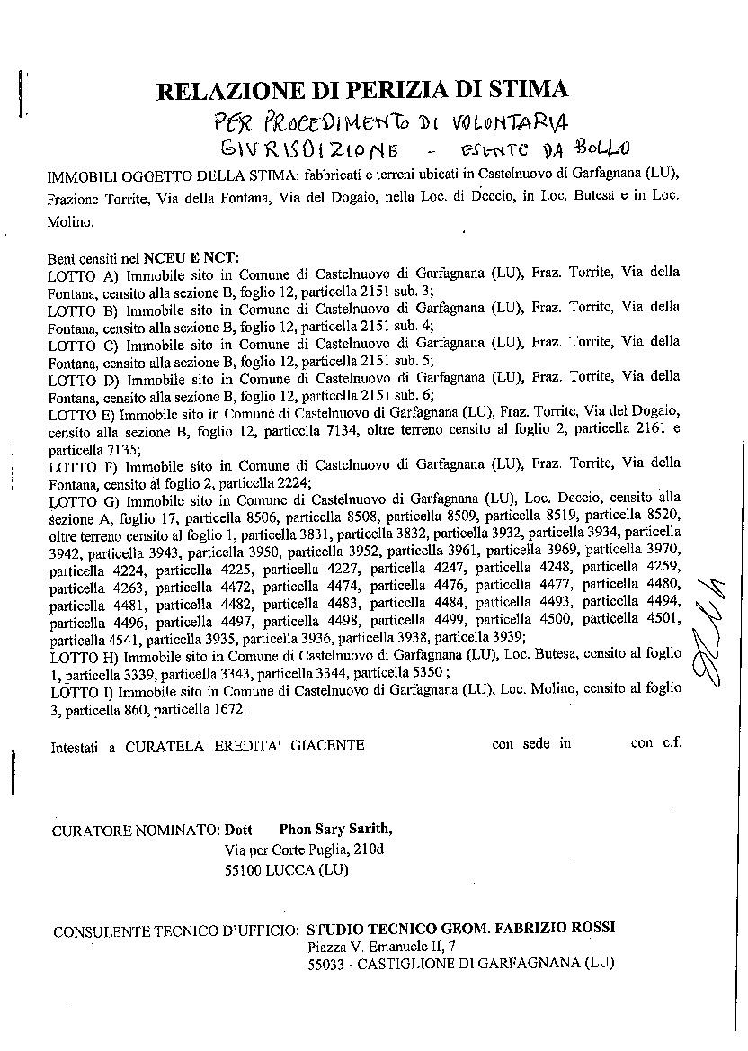immobile terreno all'asta in 55032 Castelnuovo di Garfagnana LU, Italia Castelnuovo Di Garfagnana, Lucca - 1