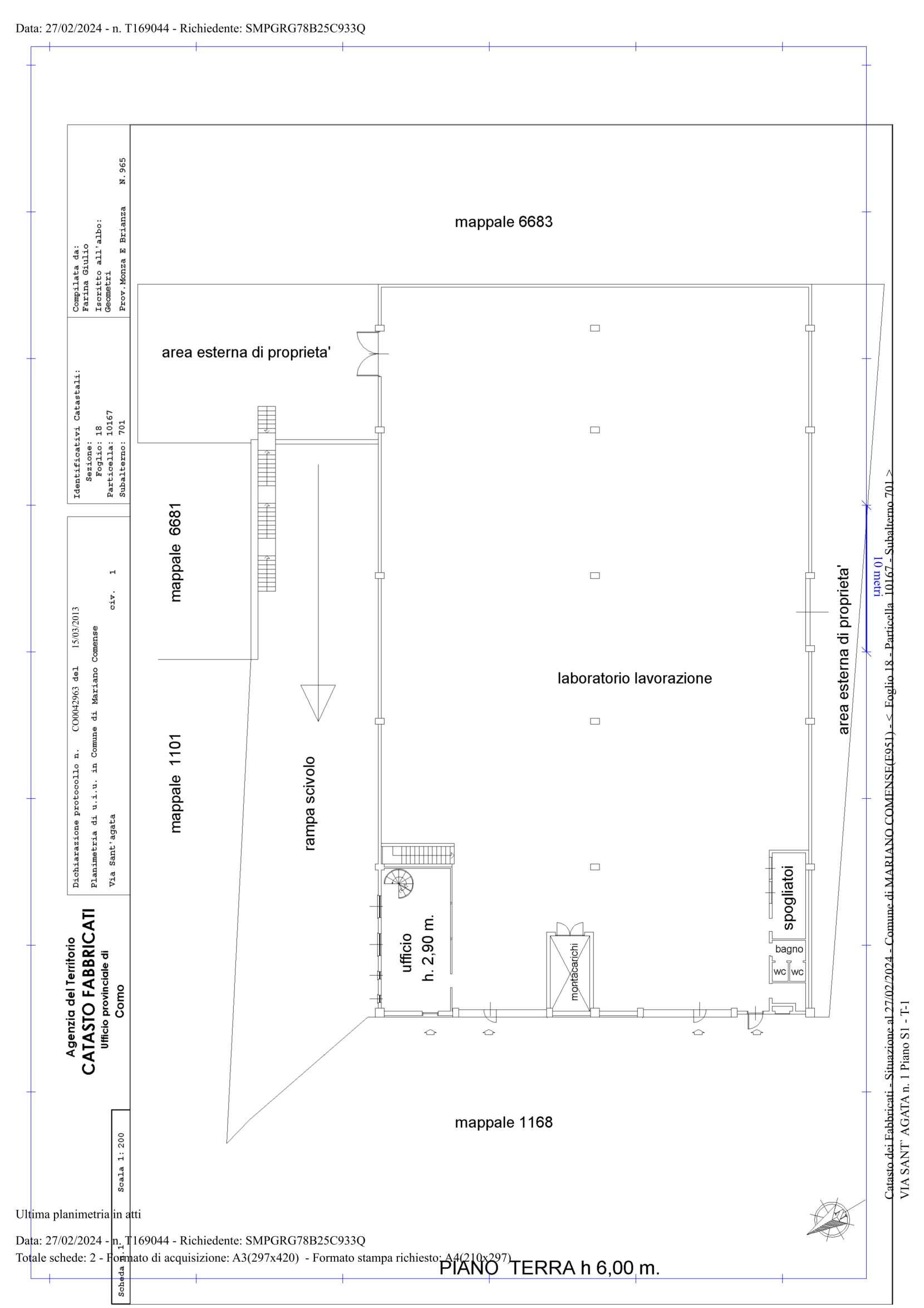 immobile laboratorio all'asta in Via Sant'Agata 1 - 22066 Mariano Comense (CO) - 3
