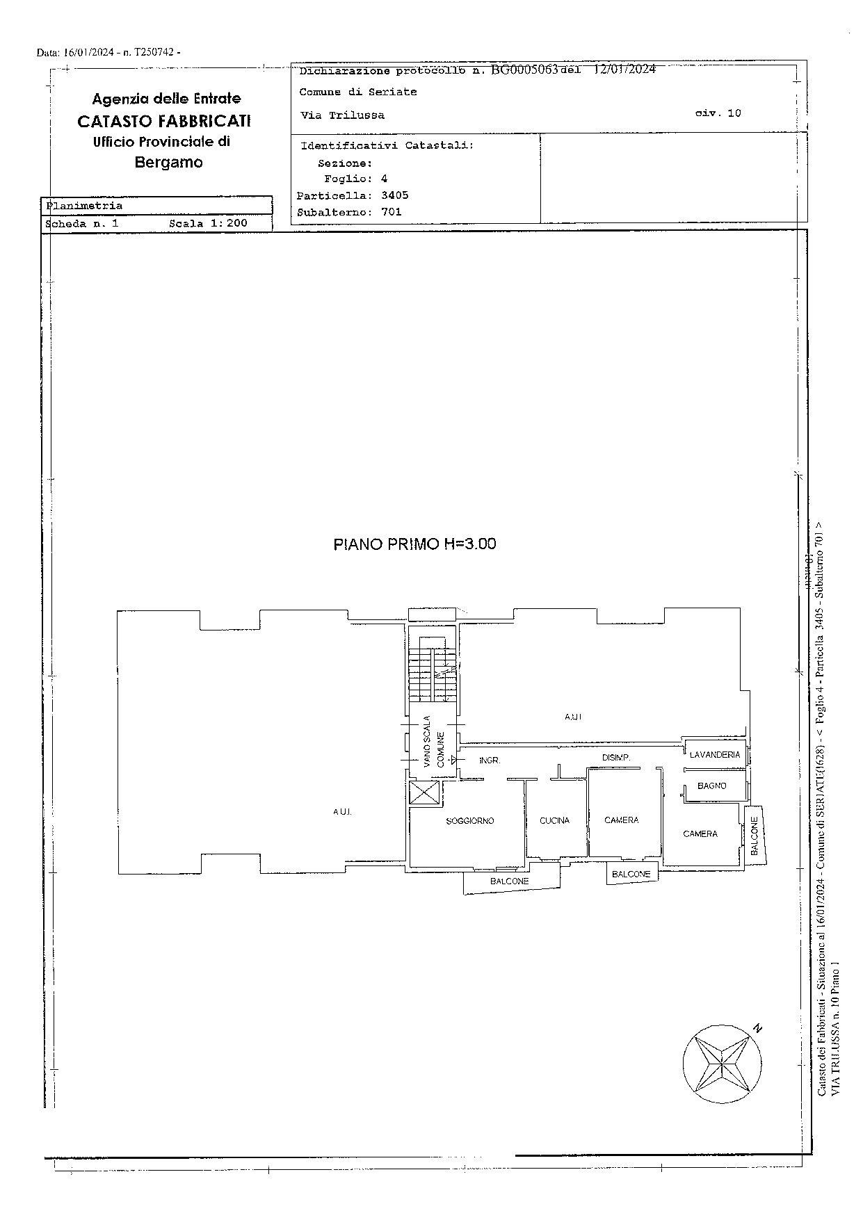 immobile appartamento all'asta in Via Trilussa, 10, 24068 Seriate BG, Italia Seriate, Bergamo - 2