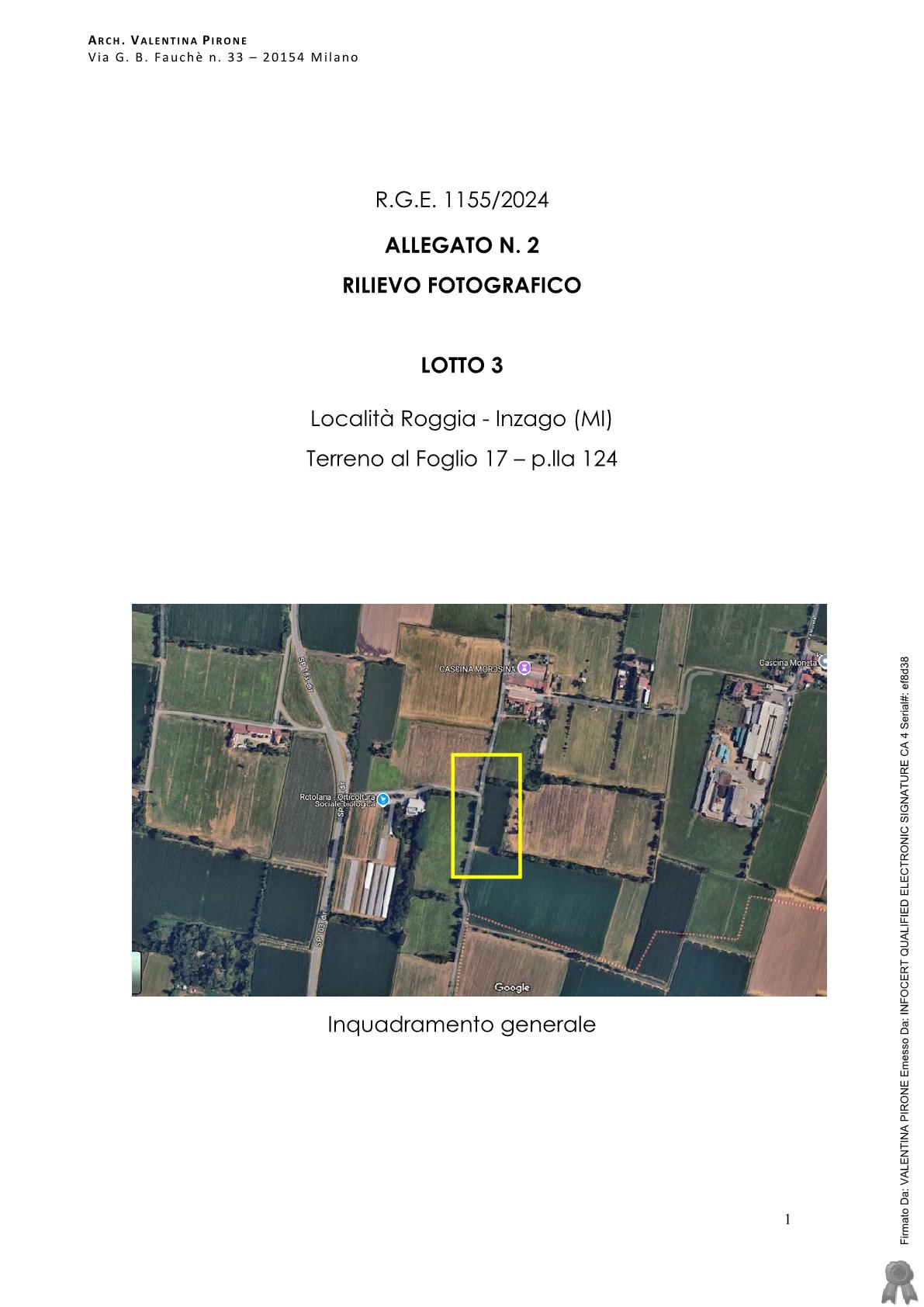 immobile terreno all'asta in Inzago località Roggia - Inzago (MI) - 1