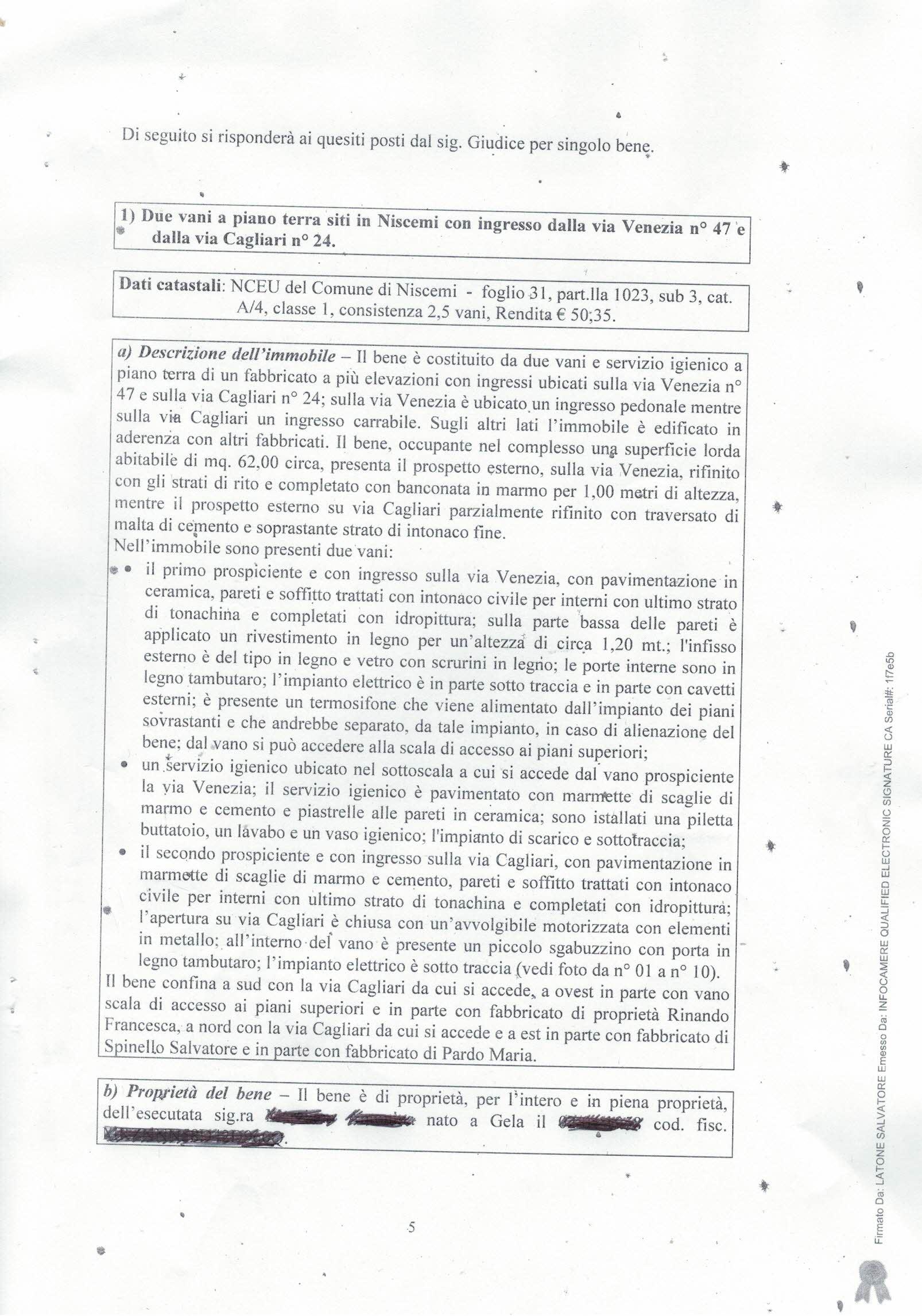 immobile appartamento all'asta in via Venezia 47 - 93015 Niscemi (CL) - 5