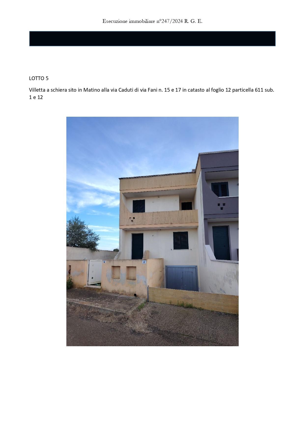 immobile appartamento all'asta in Via Caduti di Via Fani, 15, 73046 Matino LE, Italia Matino, Lecce - 1