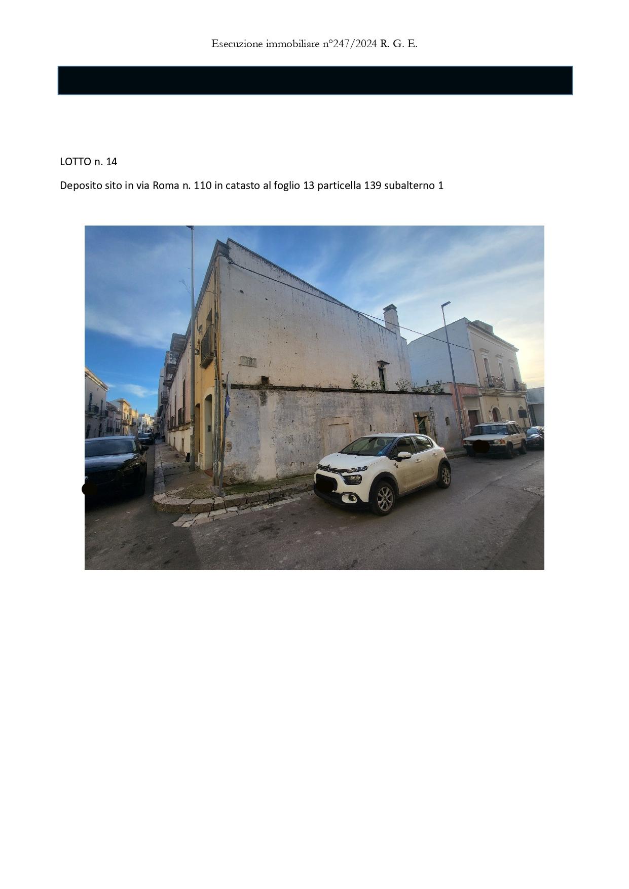 immobile magazzino all'asta in Via Roma, 110, 73046 Matino LE, Italia Matino, Lecce - 1