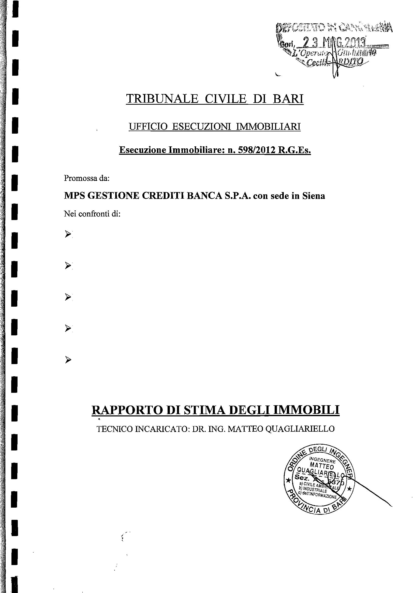 immobile appartamento all'asta in Traversa via Bitetto - 70020 Cassano delle Murge (BA) - 1