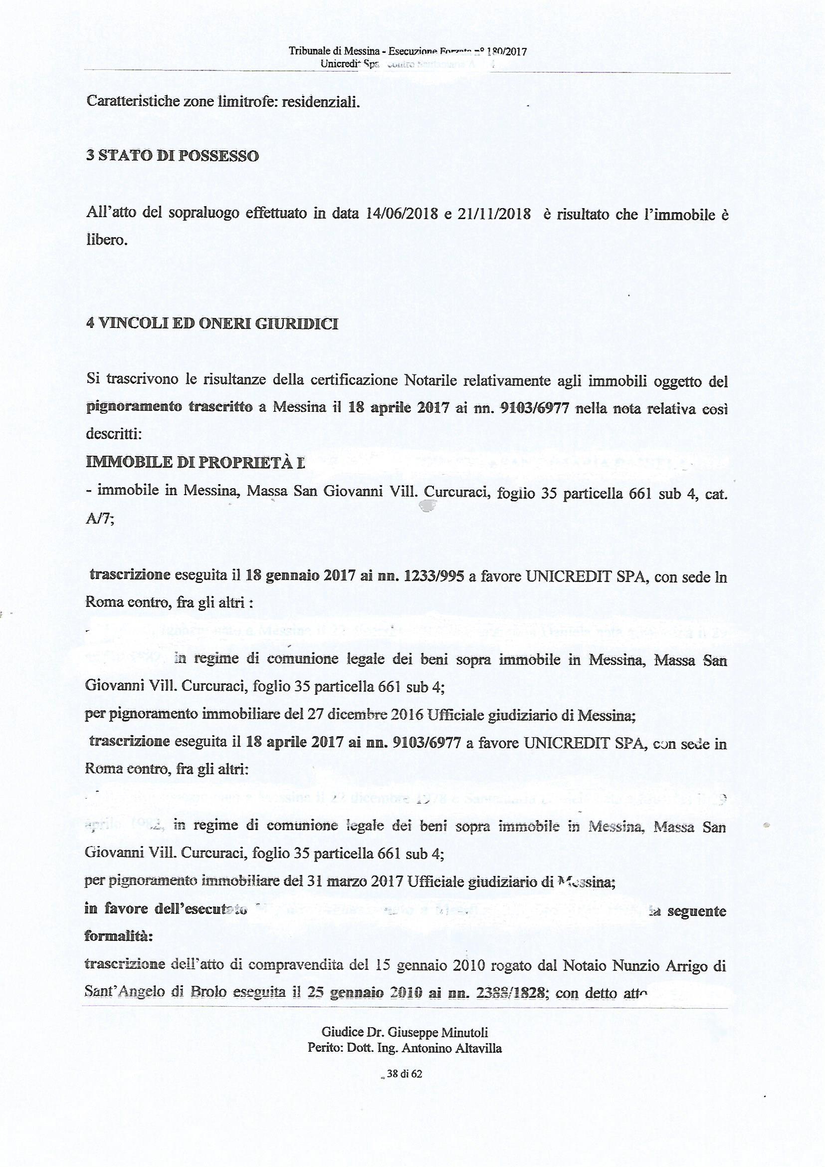 immobile villa all'asta in Villaggio Curcuraci, Contrada Murazzo, strada provinciale Massa S Giovanni-Curcuraci - 98100 Messina (ME) - 4