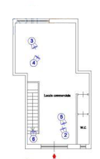 planimetria LOCALE COMMERCIALE E DEPOSITO ALL'ASTA IN VIA LUCARELLI, BARI (BA) - 1