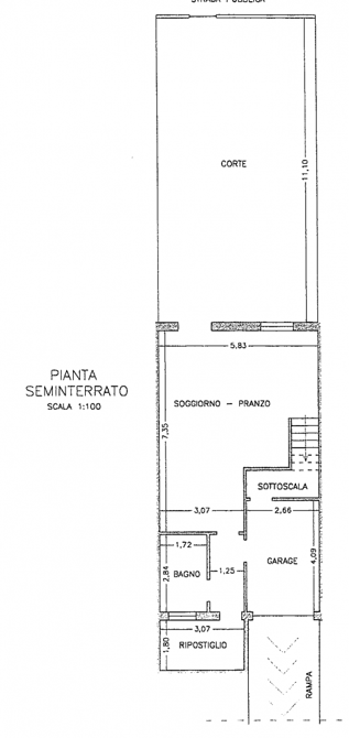 planimetria APPARTAMENTO ALL'ASTA IN RUSOLI, VIA PADULA, CASTROLIBERO (CS) - 1