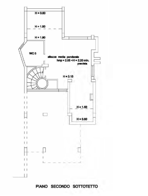 planimetria APPARTAMENTO ALL'ASTA IN CONTRADA FORNELLE SOPRANE - 87040 MENDICINO (CS) - 1