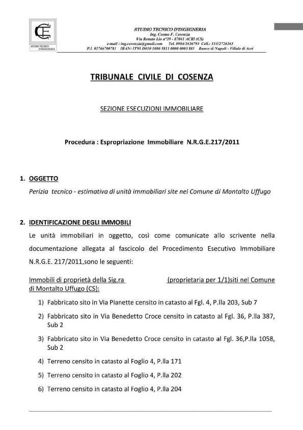 immobile terreno all'asta in Via Benedetto Croce - 87040 Montalto Uffugo (CS) - 3