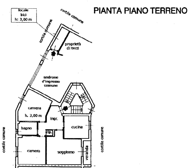 planimetria TRILOCALE CON CANTINA ALL'ASTA IN VIA VAL TROMPIA, MILANO (MI) - 1