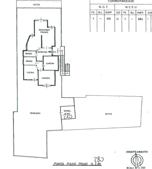 planimetria QUADRILOCALE IN ASTA IN CORSO DELLE TERME, MONTEGROTTO TERME (PD) - 1