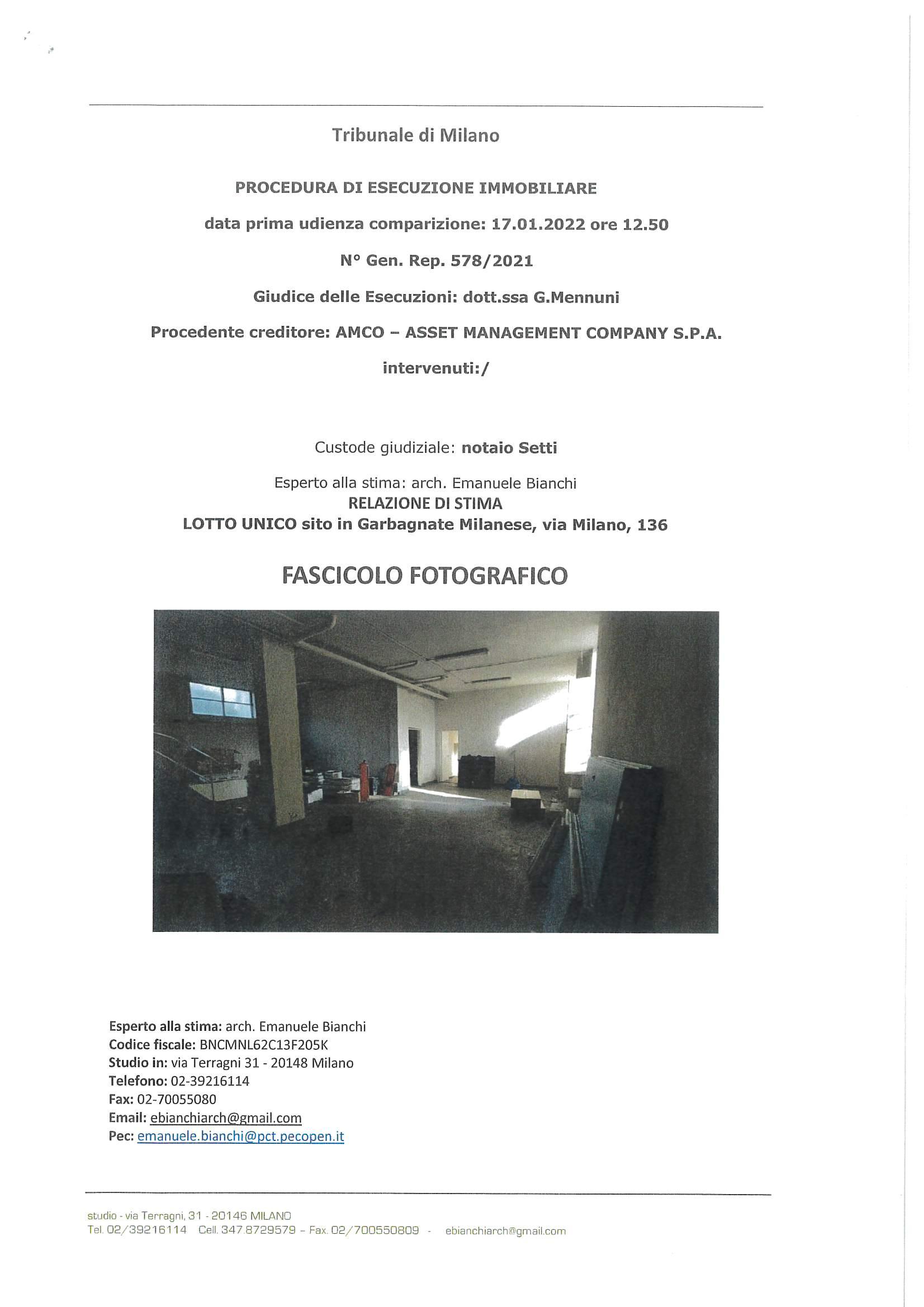 immobile magazzino all'asta in Via Milano, 136 - Fabbricato B - 20024 Garbagnate Milanese (MI) - 1