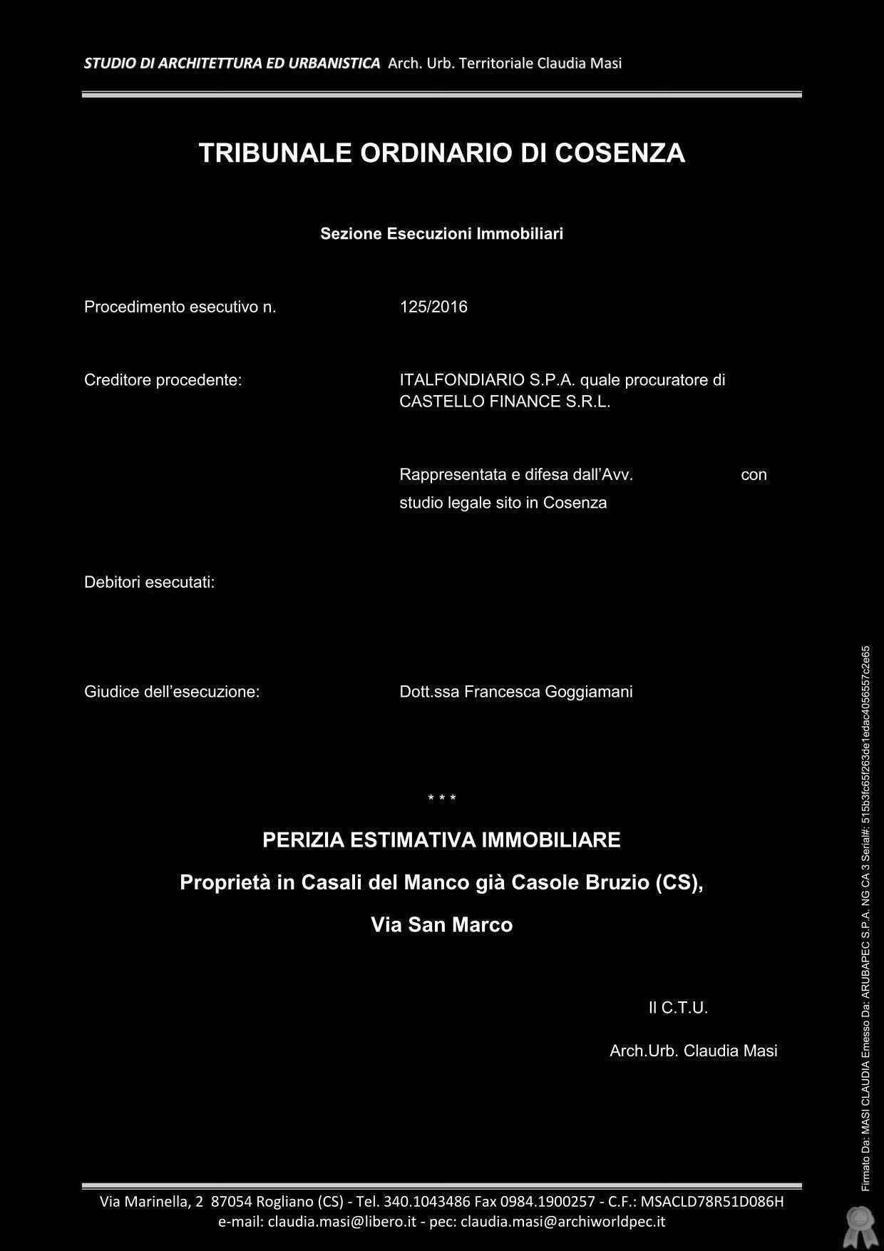 immobile attivita commerciale all'asta in ex Casole Bruzio, località Cona, Via Case Sparse Casali del Manco (CS) - 1