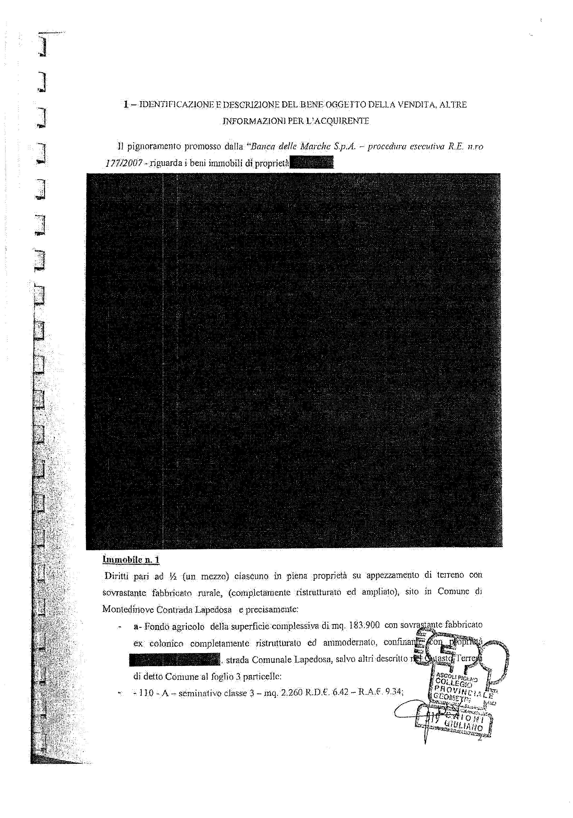 immobile terreno all'asta in Contrada Lapedosa - 63034 Montedinove (AP) - 2
