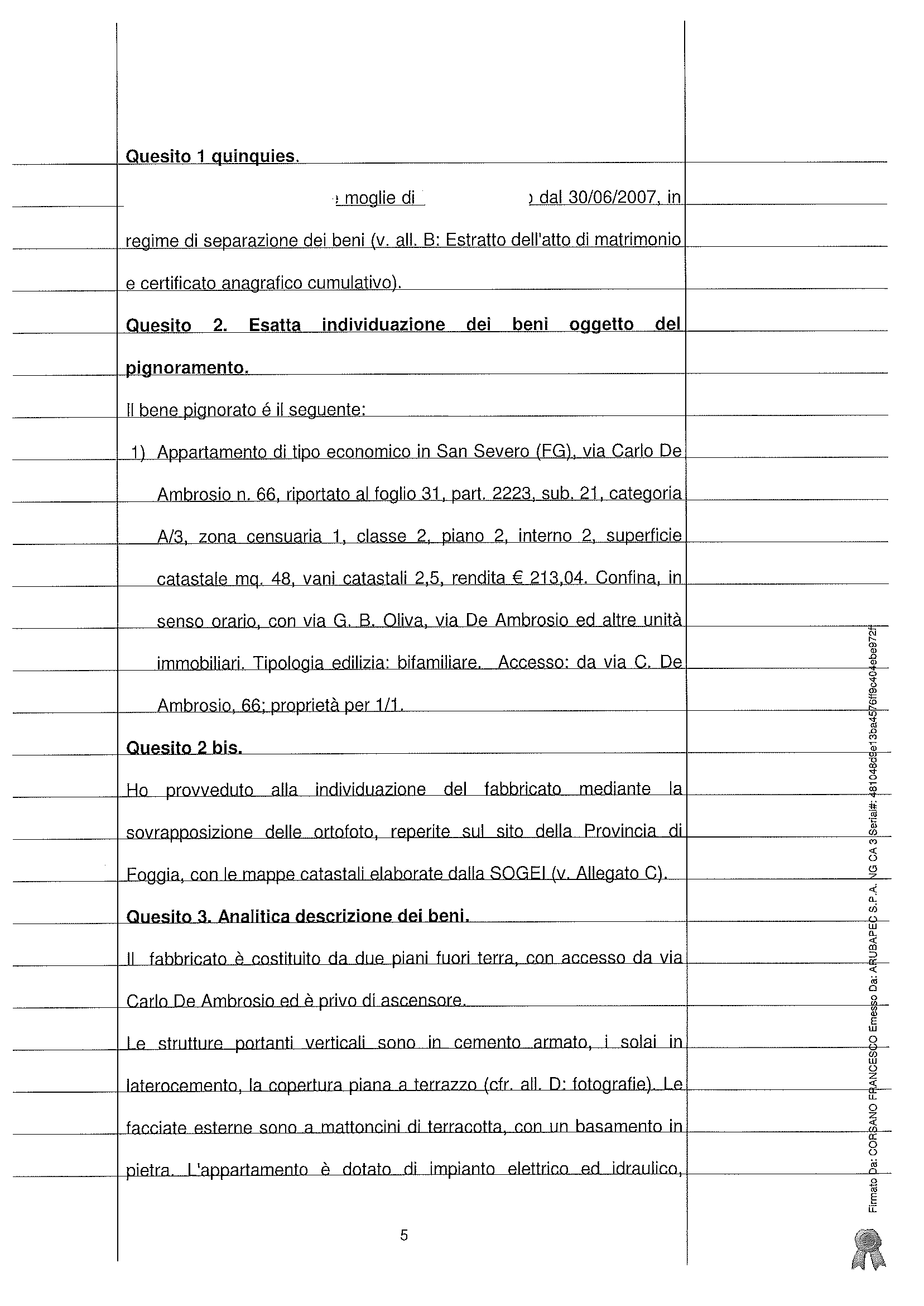 immobile appartamento all'asta in via Carlo De Ambrosio, 66 - 71016 San Severo (FG) - 5