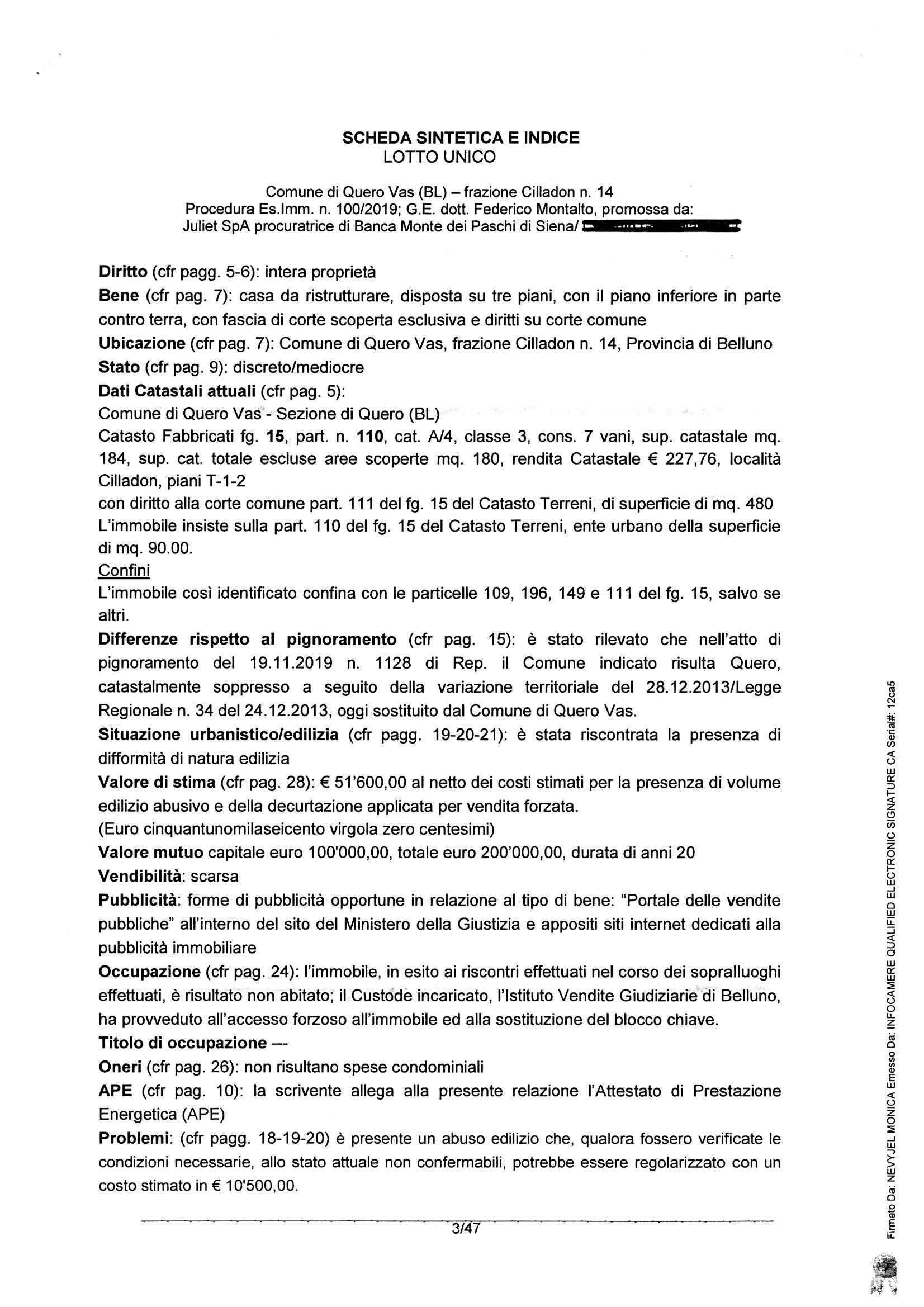 immobile appartamento all'asta in Località Cilladon, 14 - 32038 Quero Vas (BL) - 3
