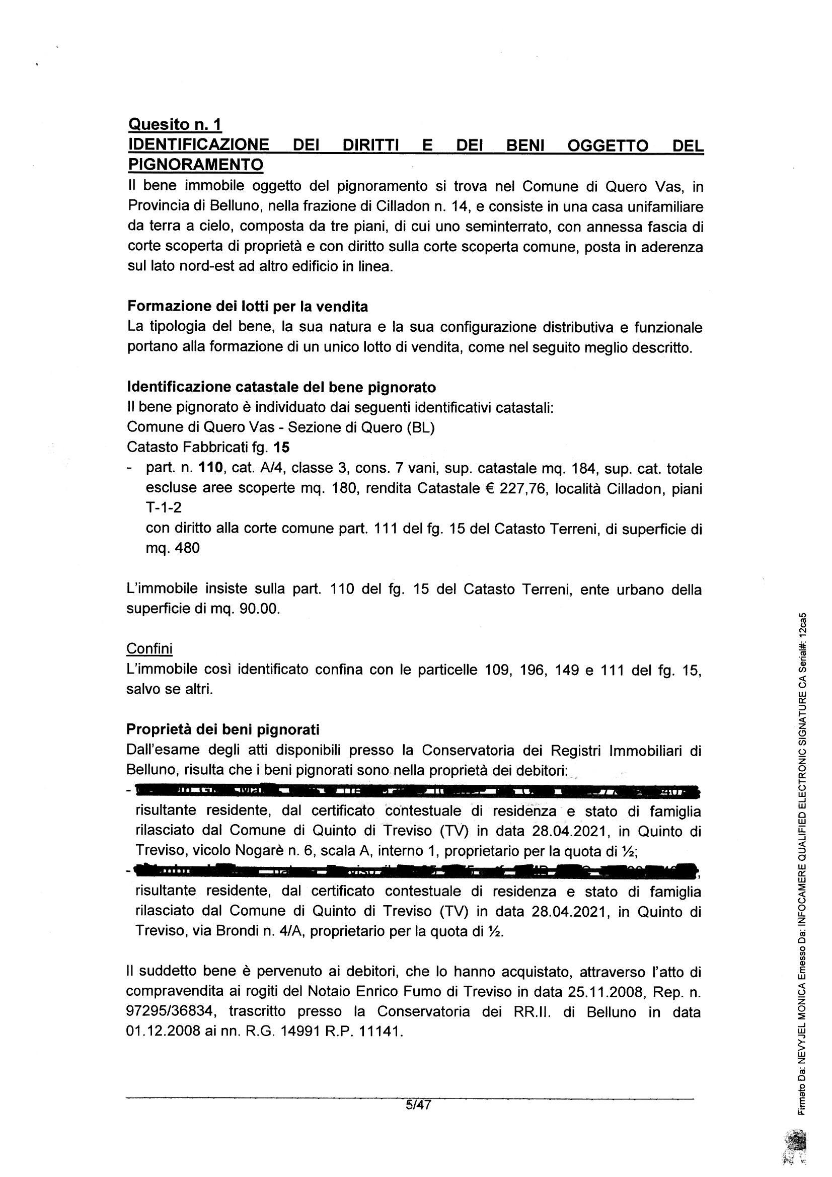immobile appartamento all'asta in Località Cilladon, 14 - 32038 Quero Vas (BL) - 5