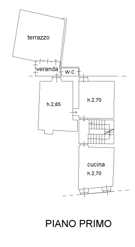 planimetria APPARTAMENTO ALL'ASTA IN PIAZZA UMBERTO I 17 - 50060 LONDA (FI) - 1
