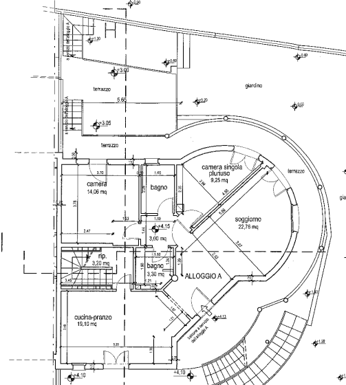 planimetria APPARTAMENTO ALL'ASTA IN LOCALITÀ IL PINO, CAPOLONA (AR) - 1