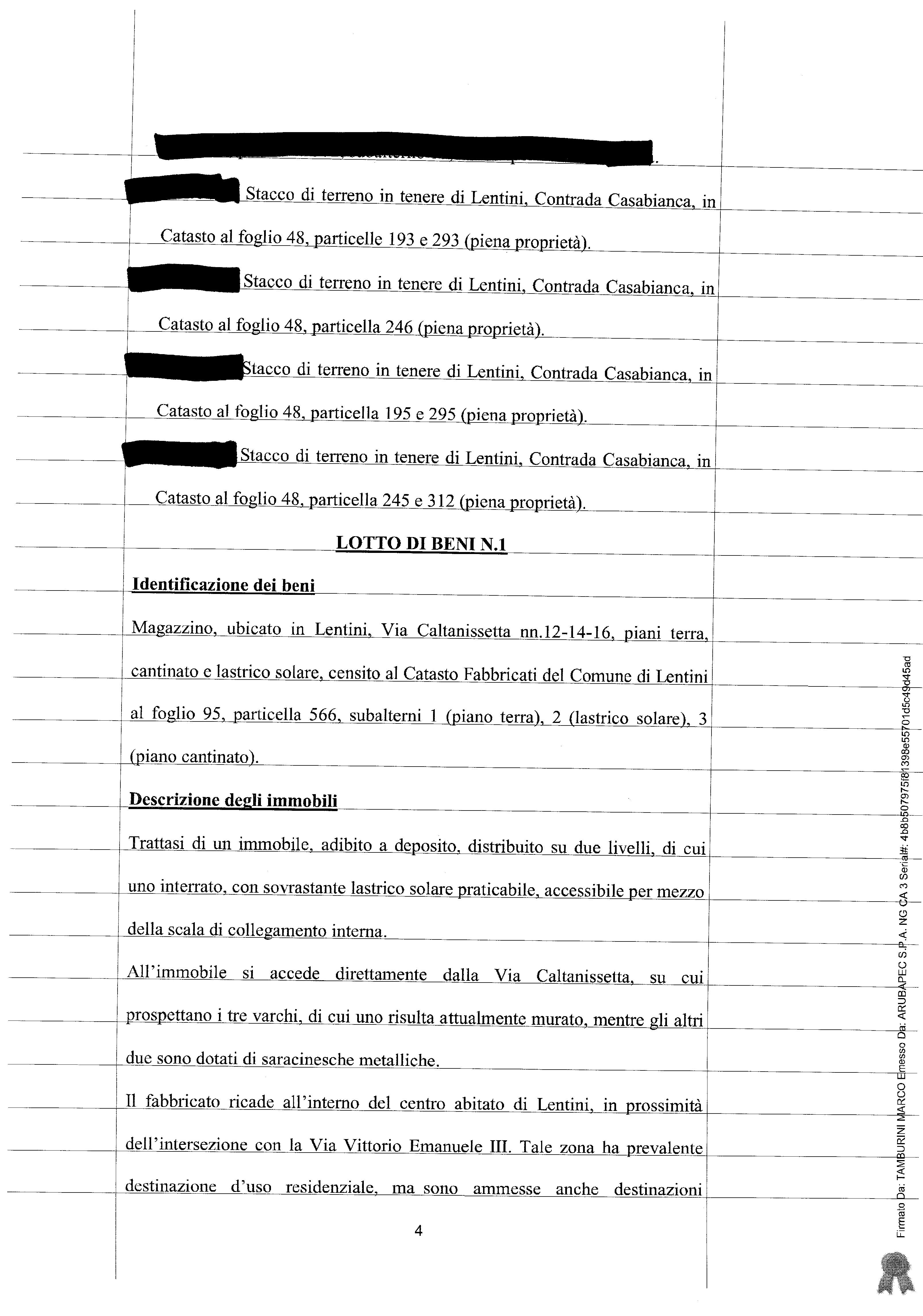 immobile negozio all'asta in Via Riccardo da Lentini n 1,2,5,7,9,11 Via Vitt Emanuele III n 73-75 Via Caltanissetta 2,4,6,8,10 - 96016 Lentini (SR) - 4