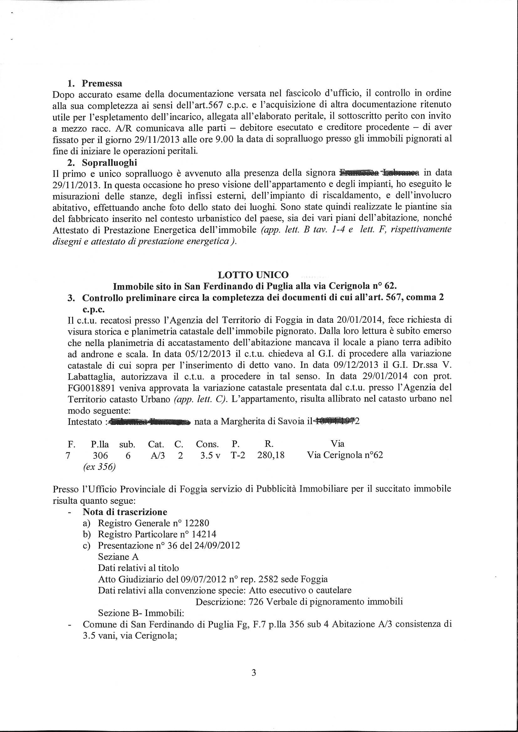 immobile appartamento all'asta in Contrada Fontana tra Via Cerignola e Vico II Cerignola - 76017 San Ferdinando di Puglia (BT) - 3