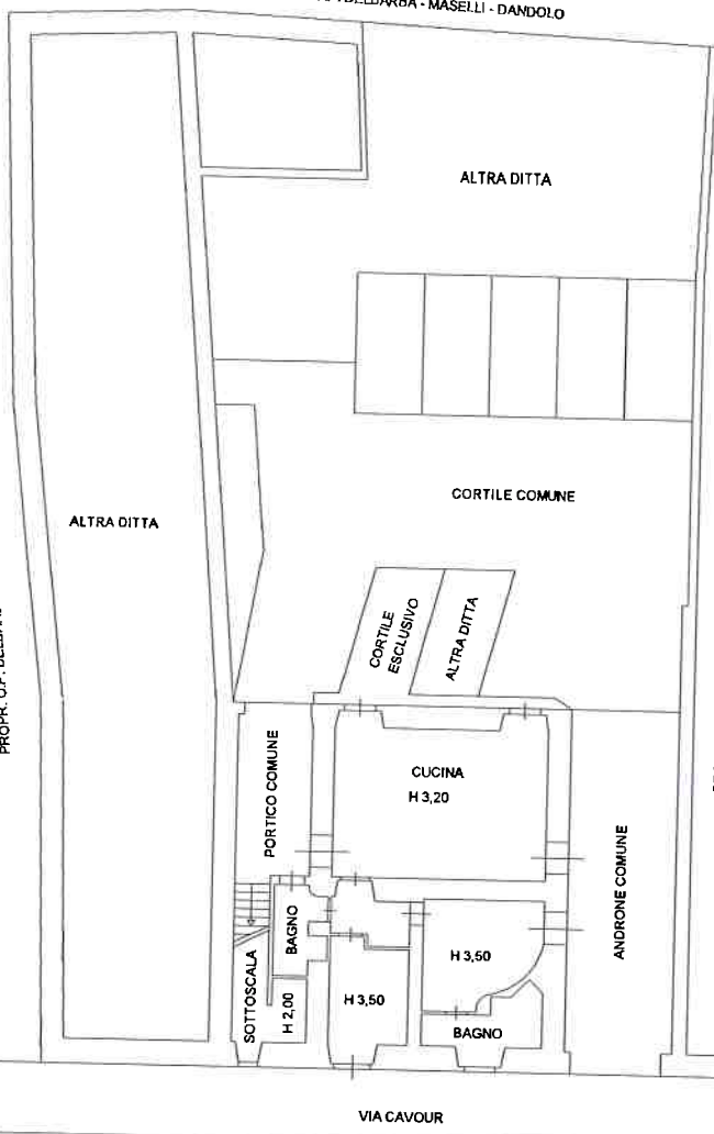 planimetria AMPIO TRILOCALE IN ASTA, VIA C. CAVOUR, ADRO (BS) - 1