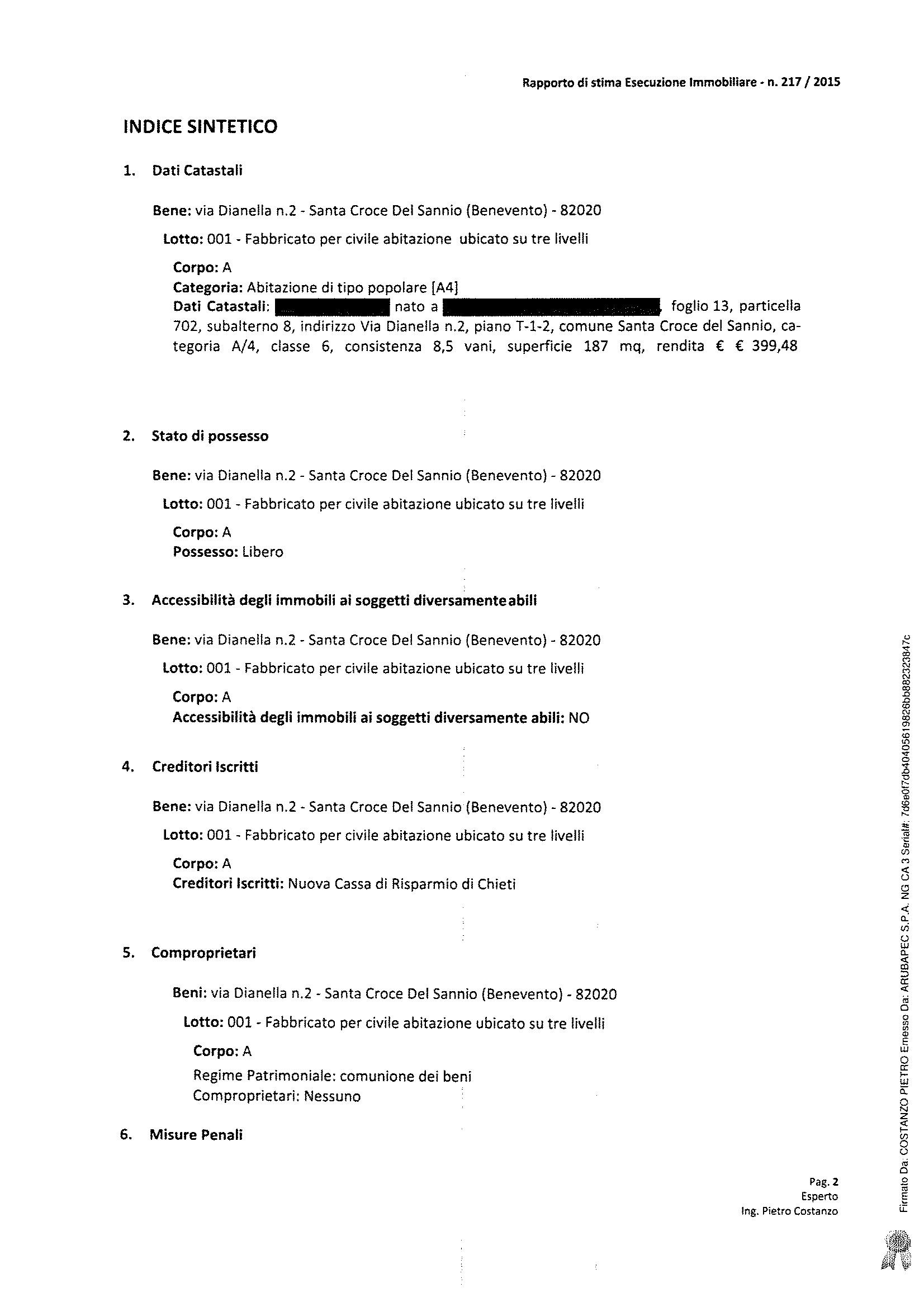 immobile appartamento all'asta in Santa Croce del Sannio - 82020 Santa Croce del Sannio (BN) - 2