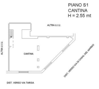 planimetria NEGOZIO ALL'ASTA IN VIA CASAL DEL MARMO, ROMA (RM) - 1