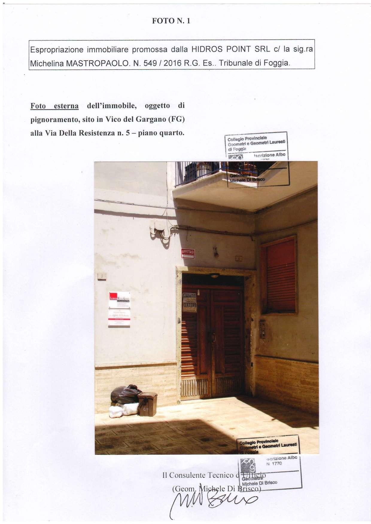 immobile appartamento all'asta in via della Resistenza n 5 - 71018 Vico del Gargano (FG) - 1